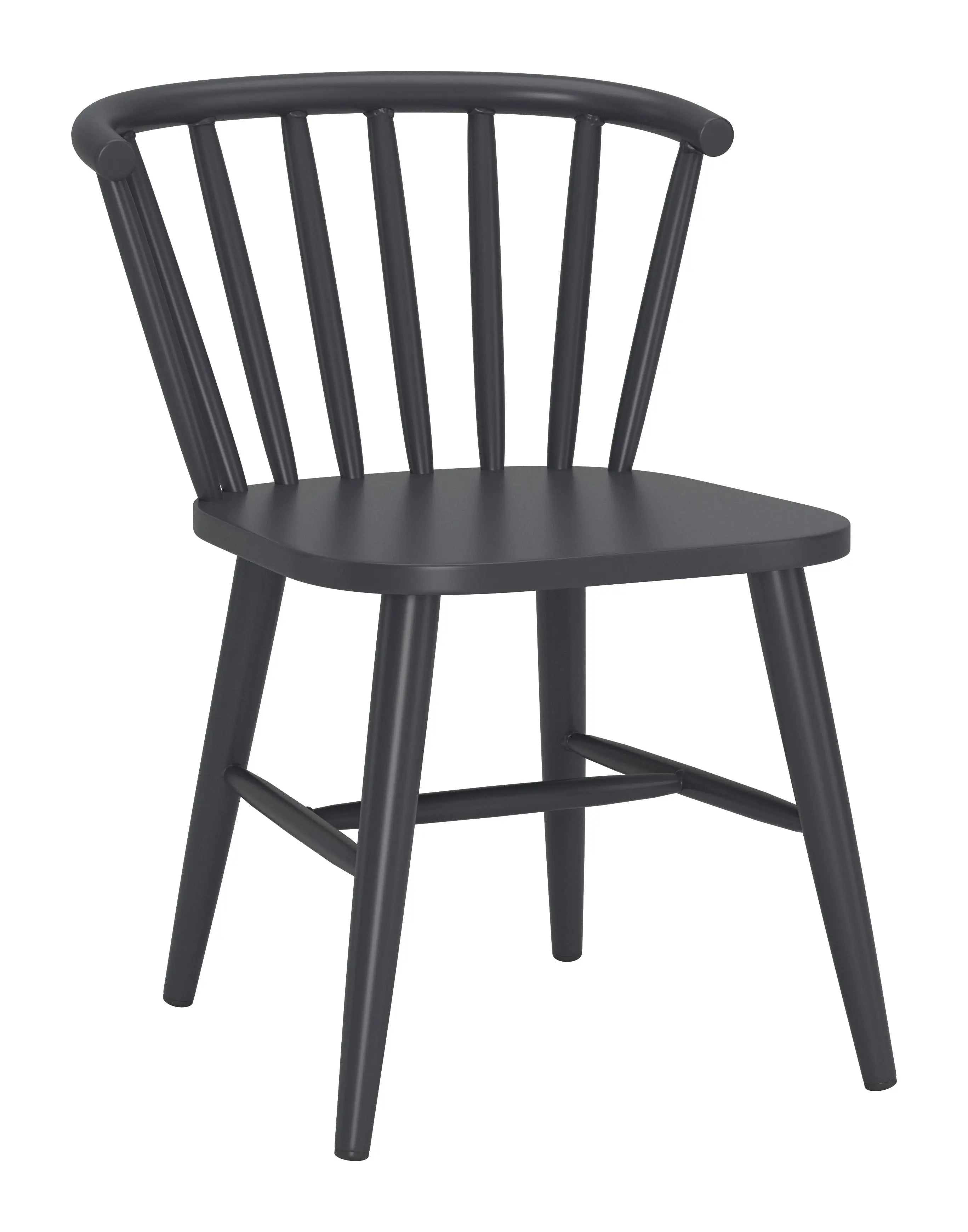 Black Aluminum Slat Back Dining Side Chair - GreatEagleInc