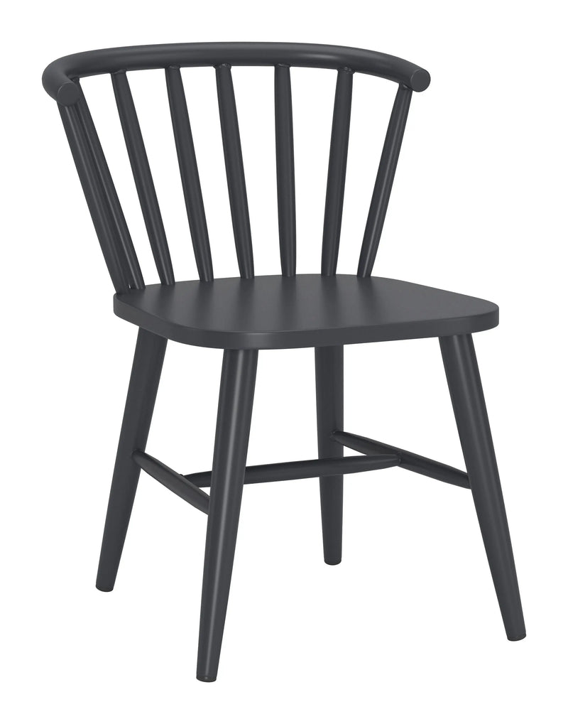 Black Aluminum Slat Back Dining Side Chair - GreatEagleInc