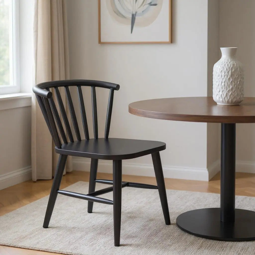 Black Aluminum Slat Back Dining Side Chair - GreatEagleInc