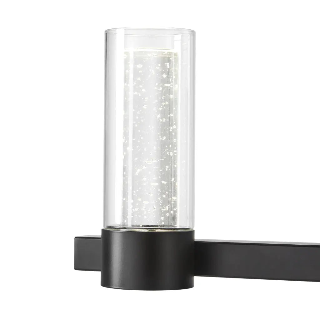 Black And Clear Candle Style Twelve Light Transparent Metal LED Dimmable Chandelier With Clear Shades GreatEagleInc