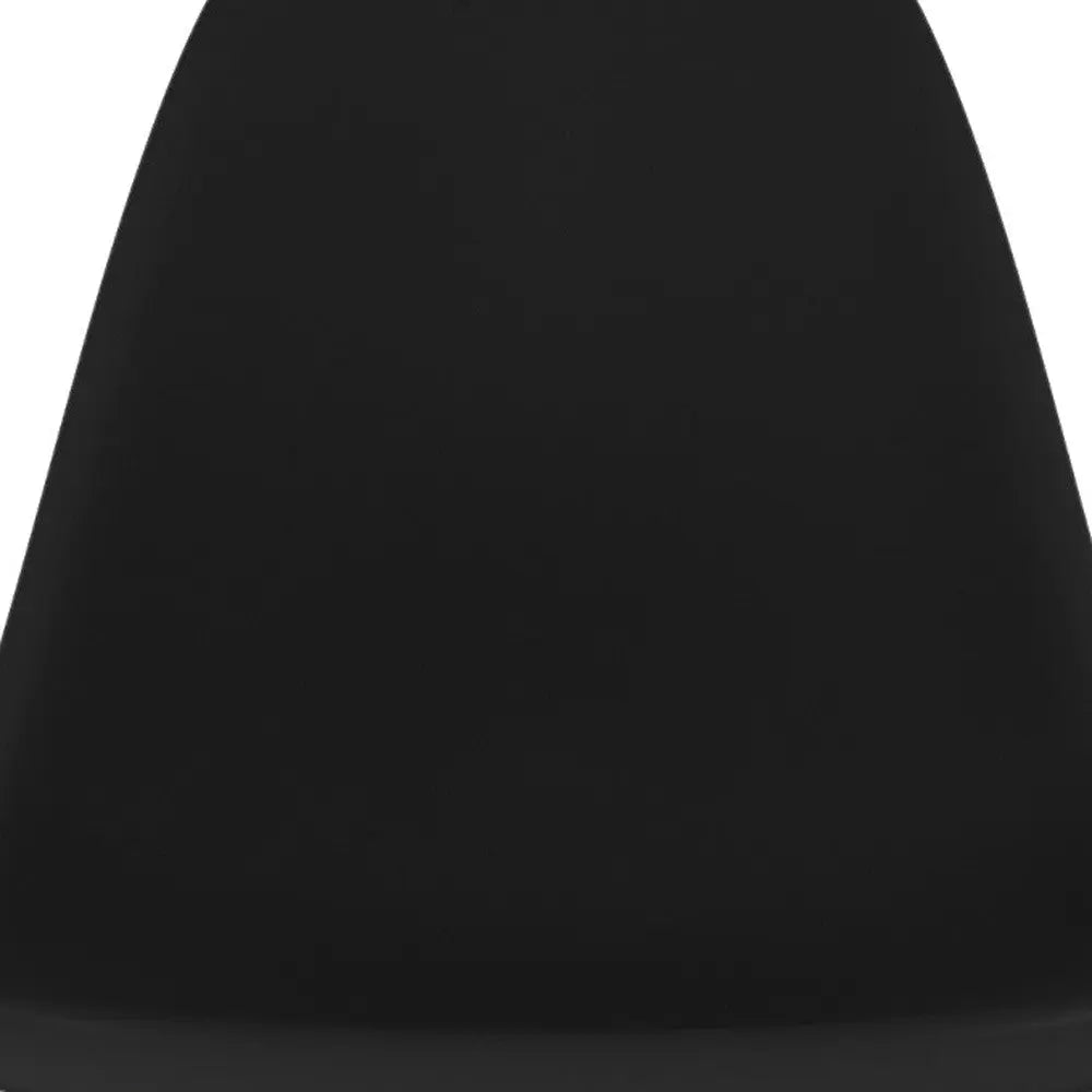Black And Natural Heavy Duty Plastic And Wood Dining Side Chair Homeroots Kitchen & Dining