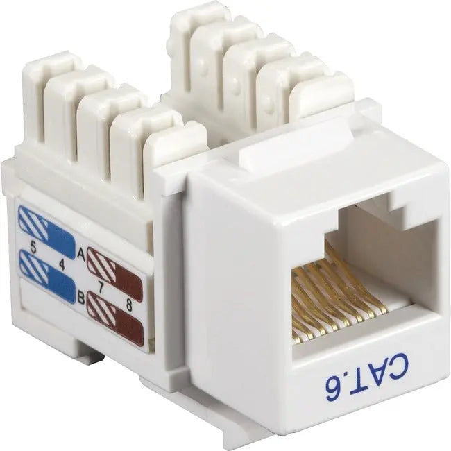 Black Box CAT6 Value Line Keystone Jack, White, 25-Pack Black Box Corporation