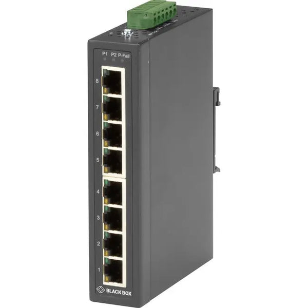 Black Box Industrial 10/100-Mbps Ethernet Switch - Unmanaged, Extreme Temperature, 8-Port Black Box Corporation
