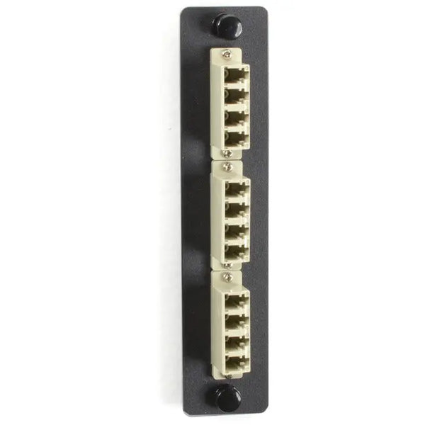Black Box Standard Adapter Panel - Bronze Sleeve, (6) LC Duplex Pairs, Beige Black Box Corporation