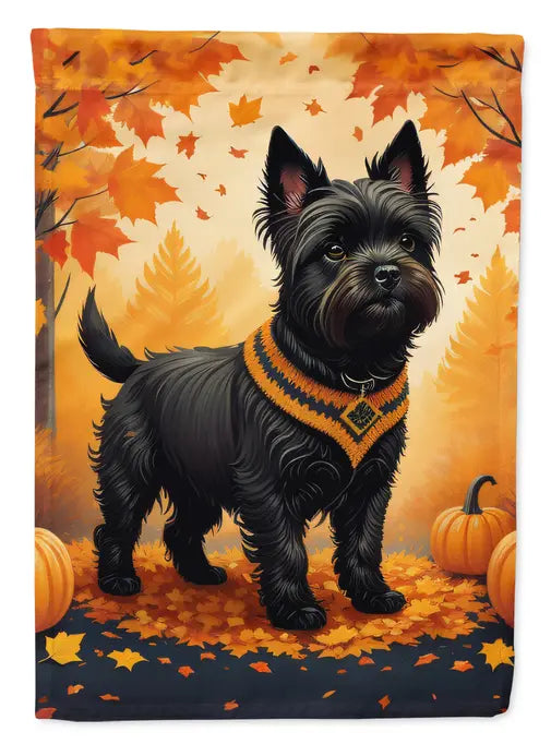 Black Cairn Terrier Fall Garden Flag Caroline's Treasures