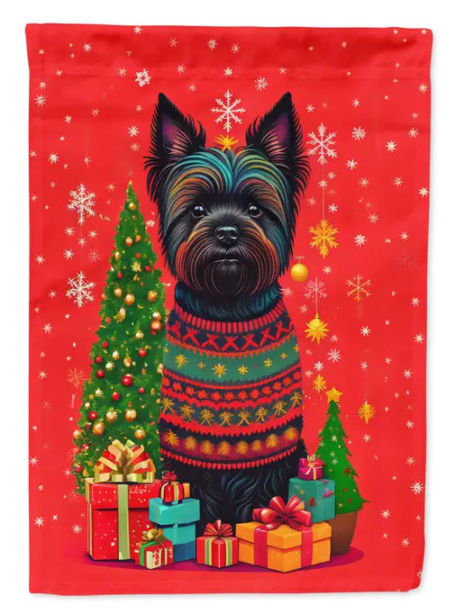 Black Cairn Terrier Holiday Christmas Garden Flag Caroline's Treasures