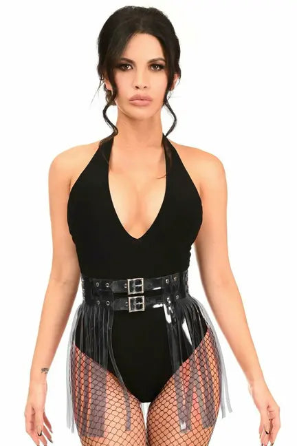 Black Clear Fringe Skirt Daisy Corsets