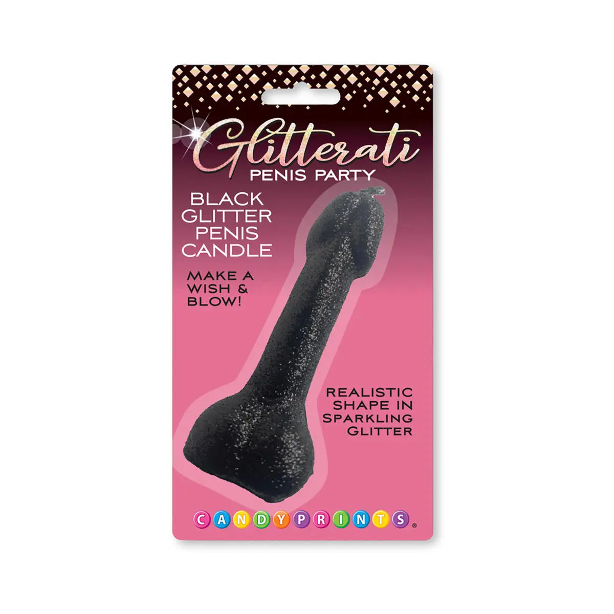 Black Glitter Penis Candle Little Genie