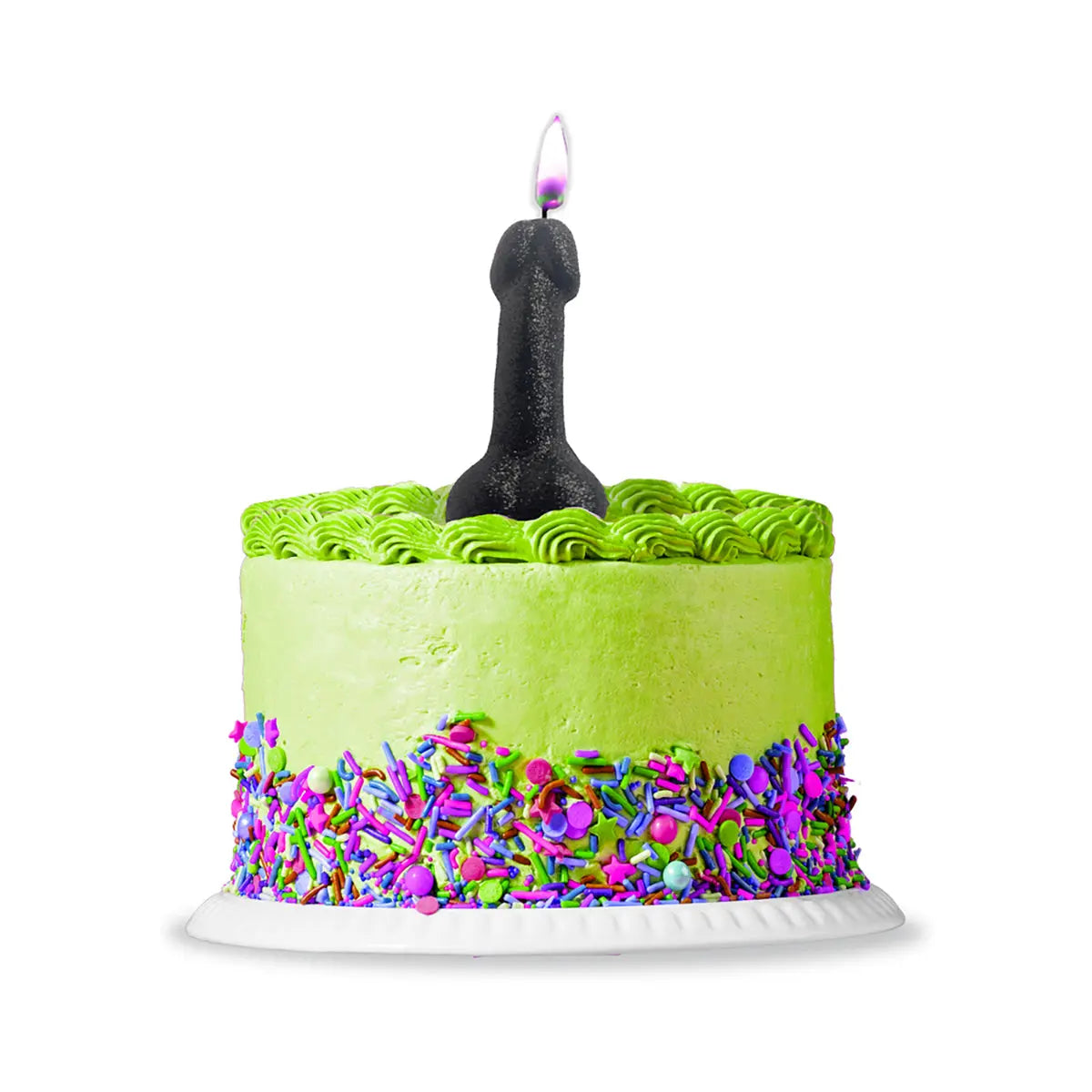Black Glitter Penis Candle Little Genie