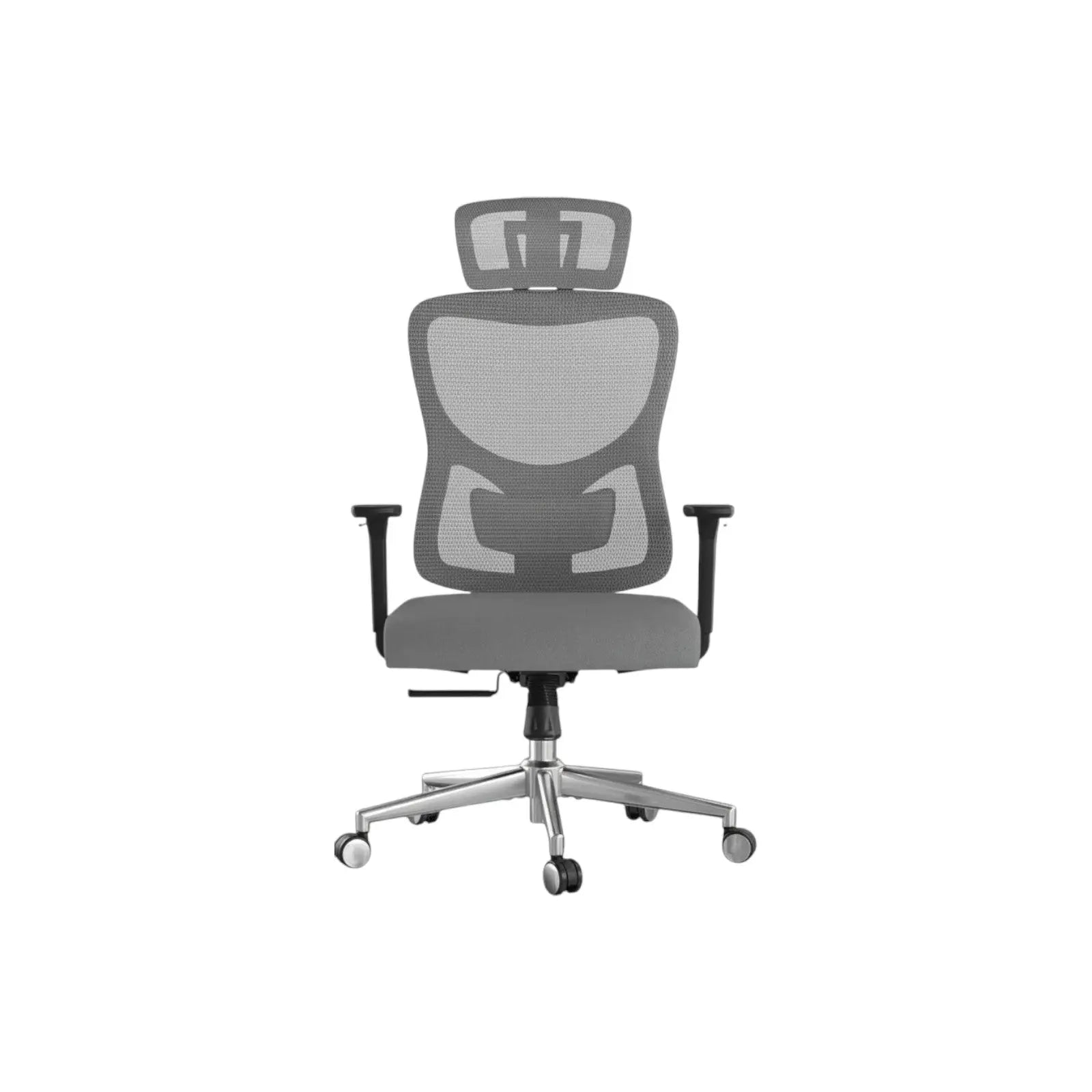 Black Gray and Silver Adjustable Height Swivel Rolling Office Chair Homeroots Office