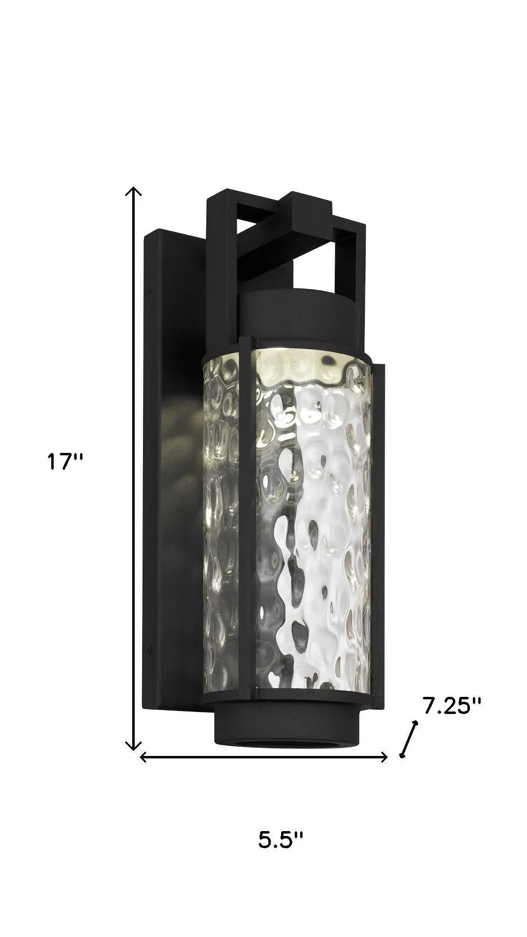 Black Hammered LED Dimmable Outdoor Hanging Light Homeroots Outdoor