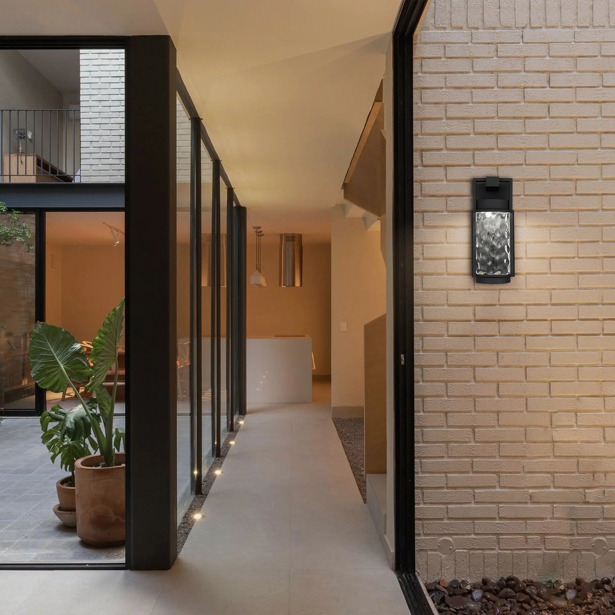 Black Hammered LED Dimmable Outdoor Hanging Light Homeroots Outdoor