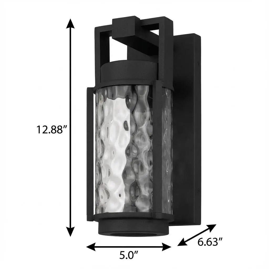 Black Hammered LED Dimmable Outdoor Hanging Light Homeroots Outdoor