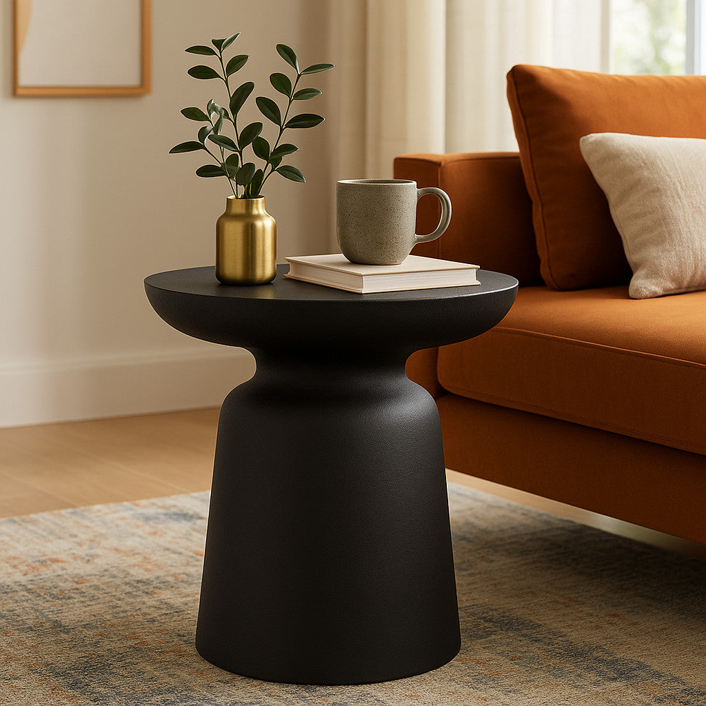 Black Iron and Metal Free Form Solid Furniture Set - GreatEagleInc