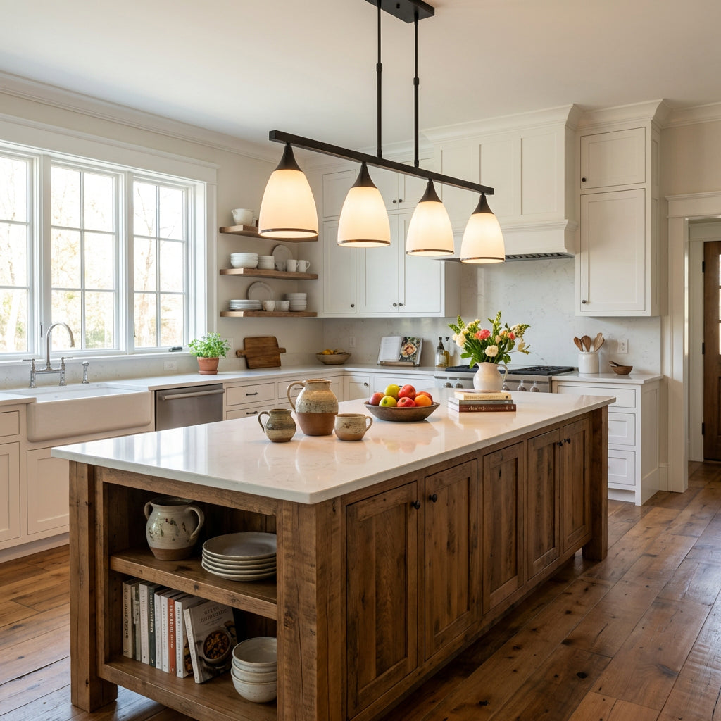 Black Kitchen Island Four Light Glass and Wrought Iron Frosted Glass Flush Chandelier With Black Shades Homeroots Lighting