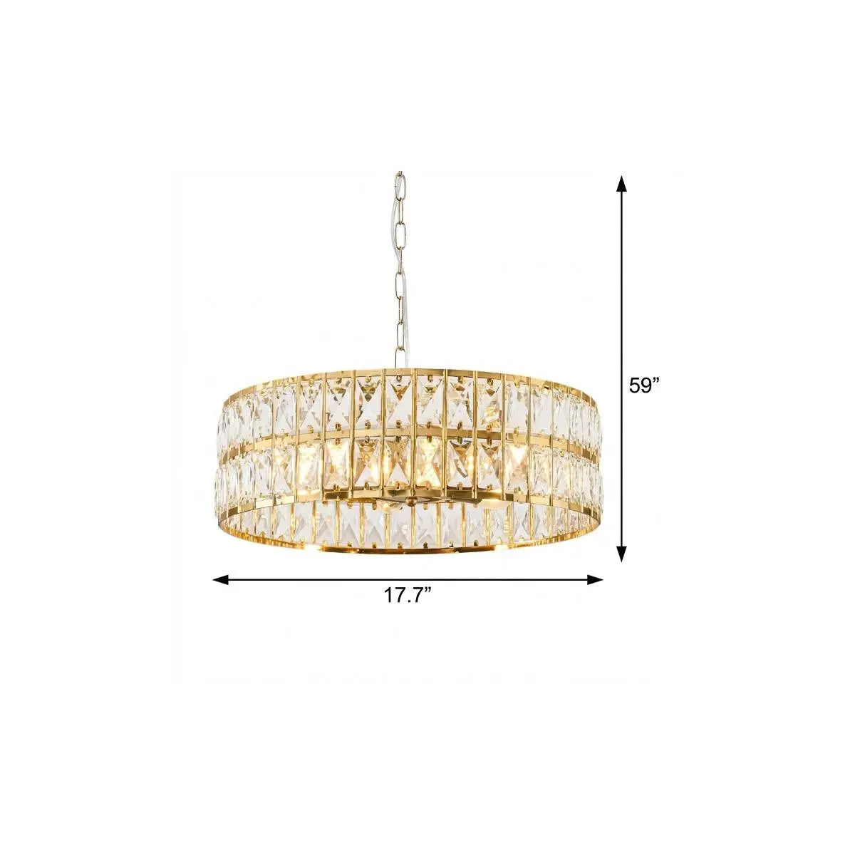 Black Kitchen Island Six Light Crystal and Rope Beveled Glass Flush Chandelier With Gold Shades Homeroots Lighting