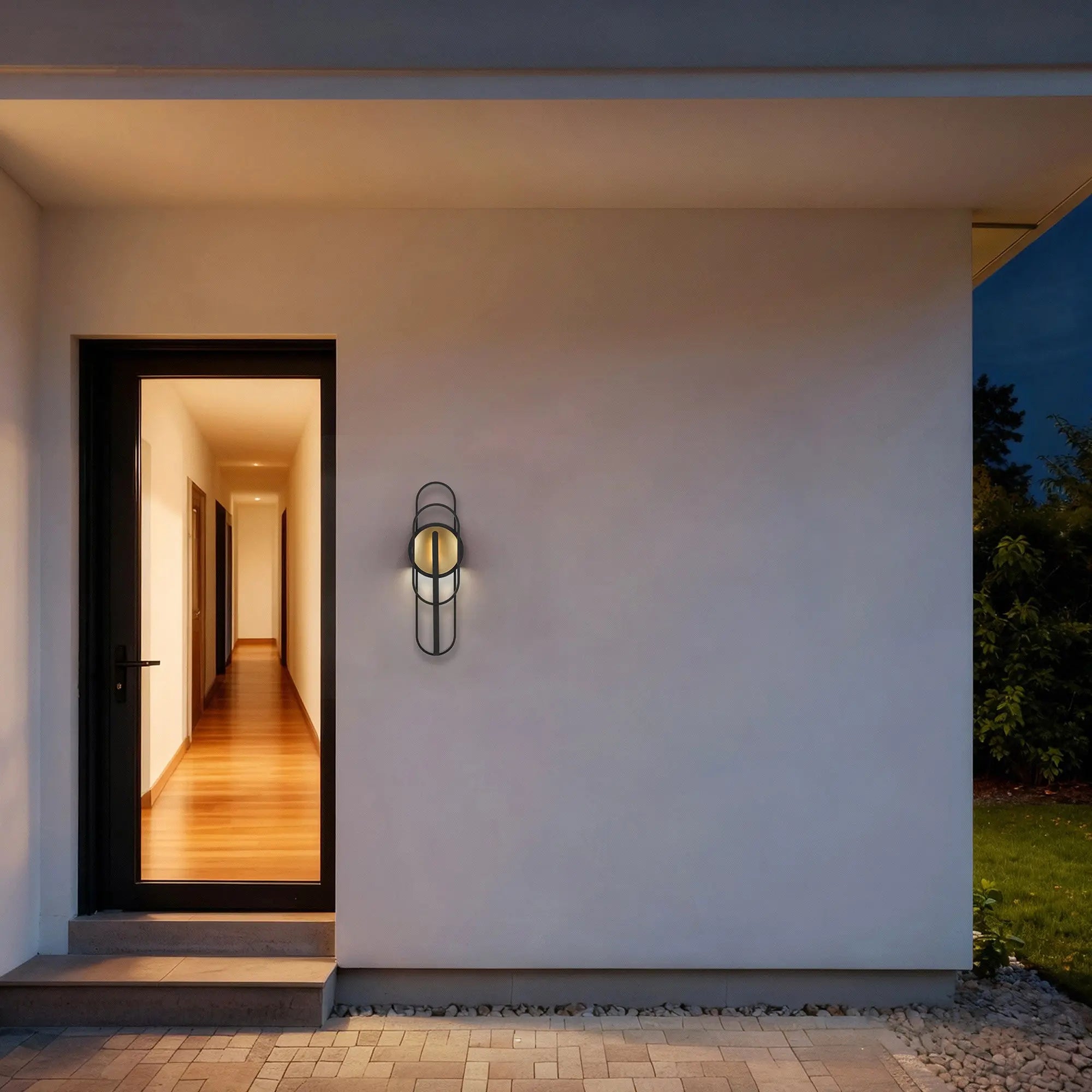 Black LED Dimmable Outdoor Hanging Light Homeroots Outdoor