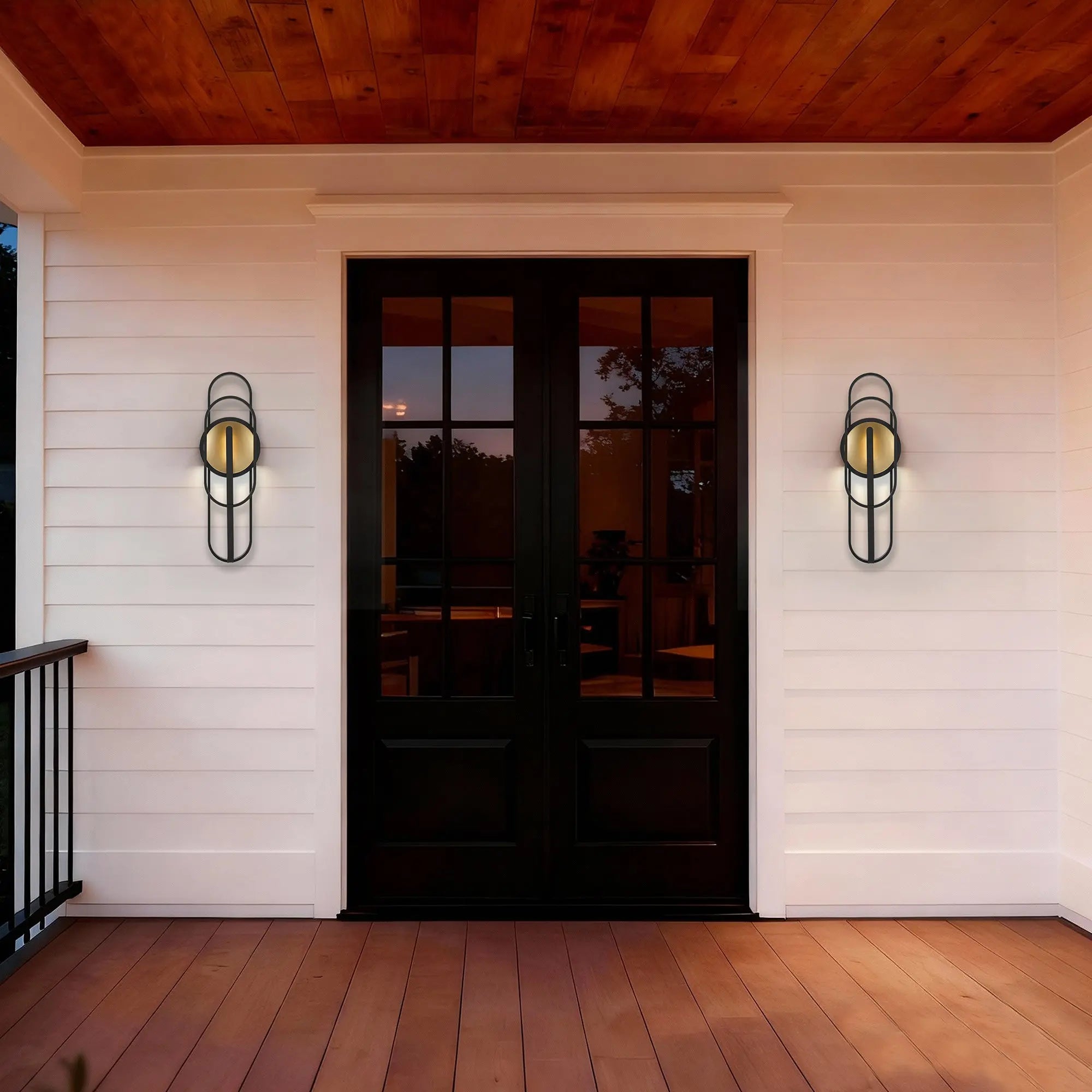 Black LED Dimmable Outdoor Hanging Light Homeroots Outdoor