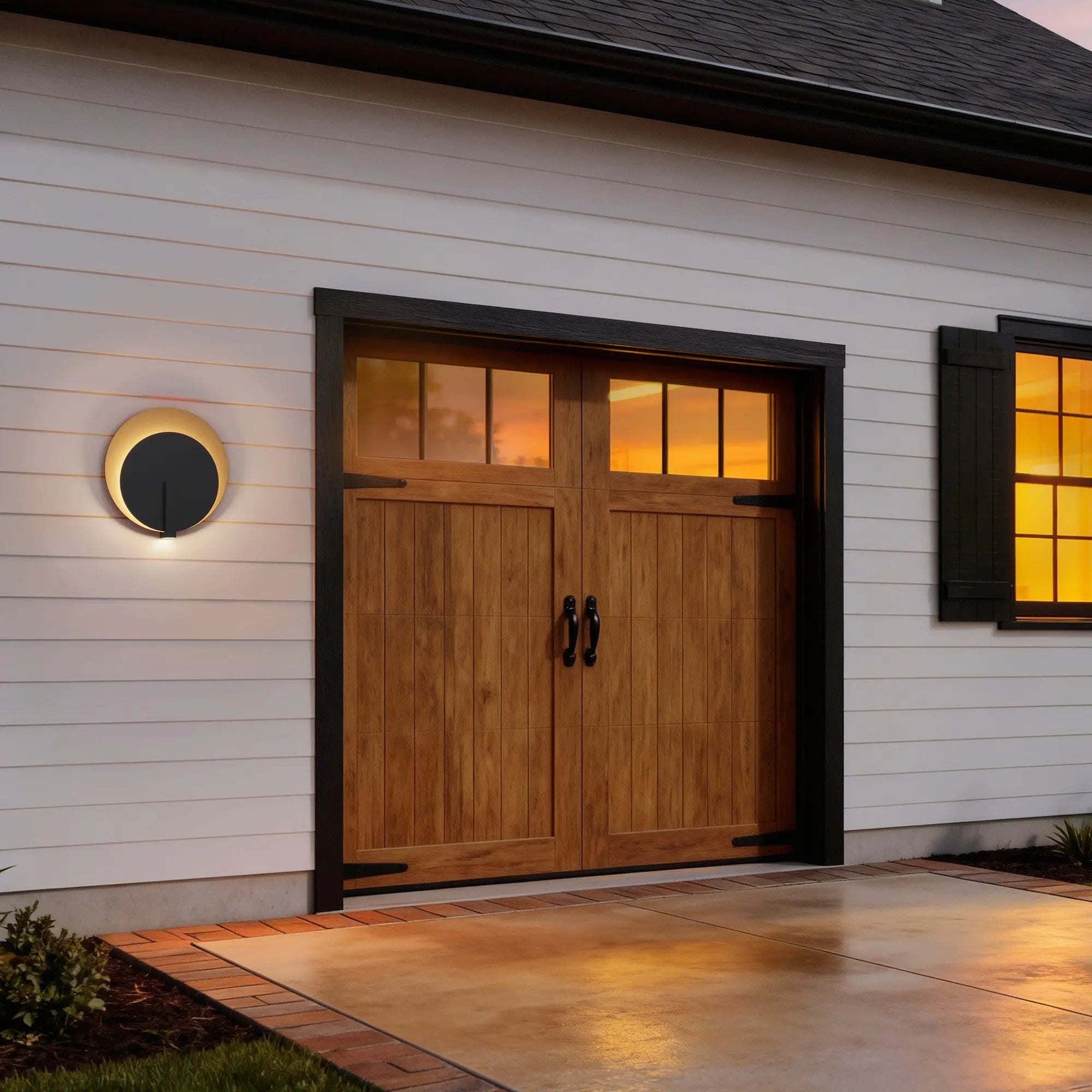 Black LED Dimmable Outdoor Hanging Light Homeroots Outdoor
