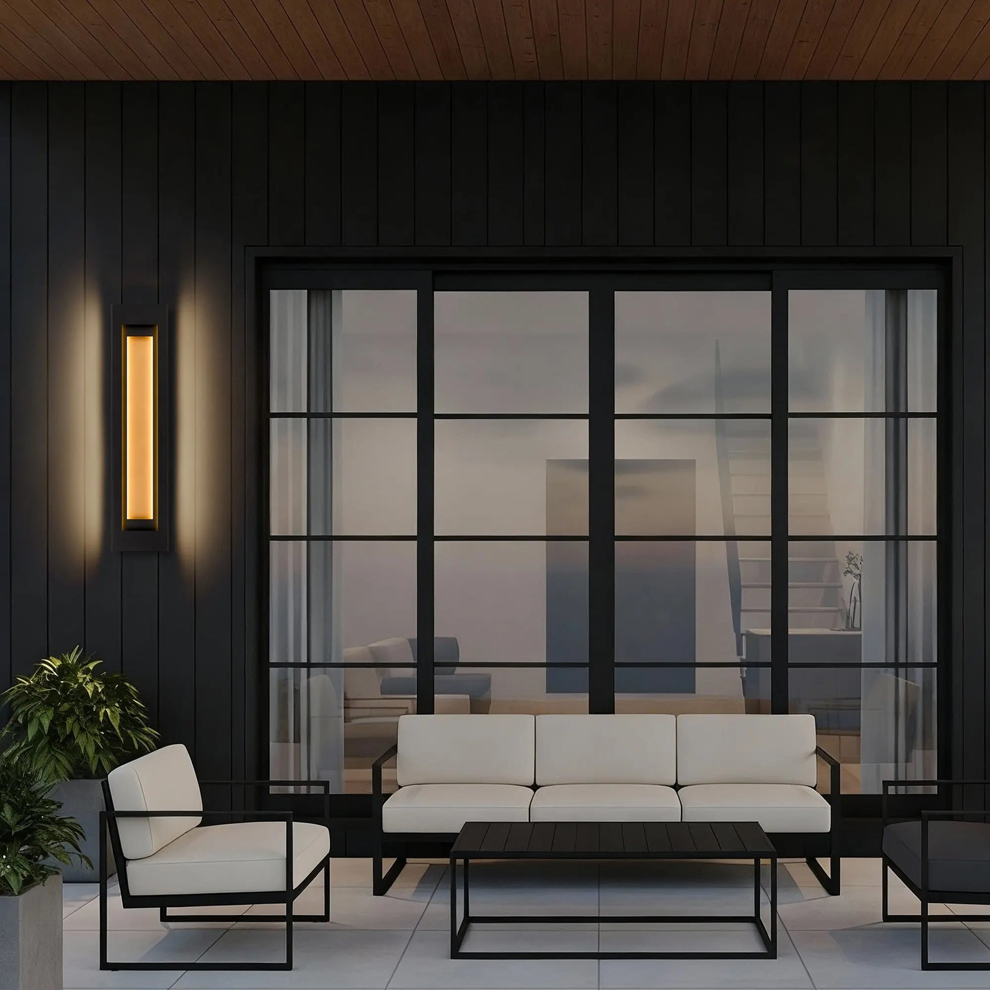 Black LED Dimmable Outdoor Hanging Light Homeroots Outdoor