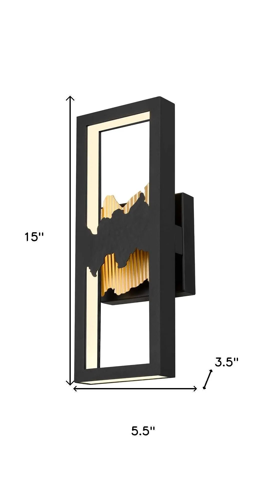 Black LED Dimmable Outdoor Hanging Light Homeroots Outdoor