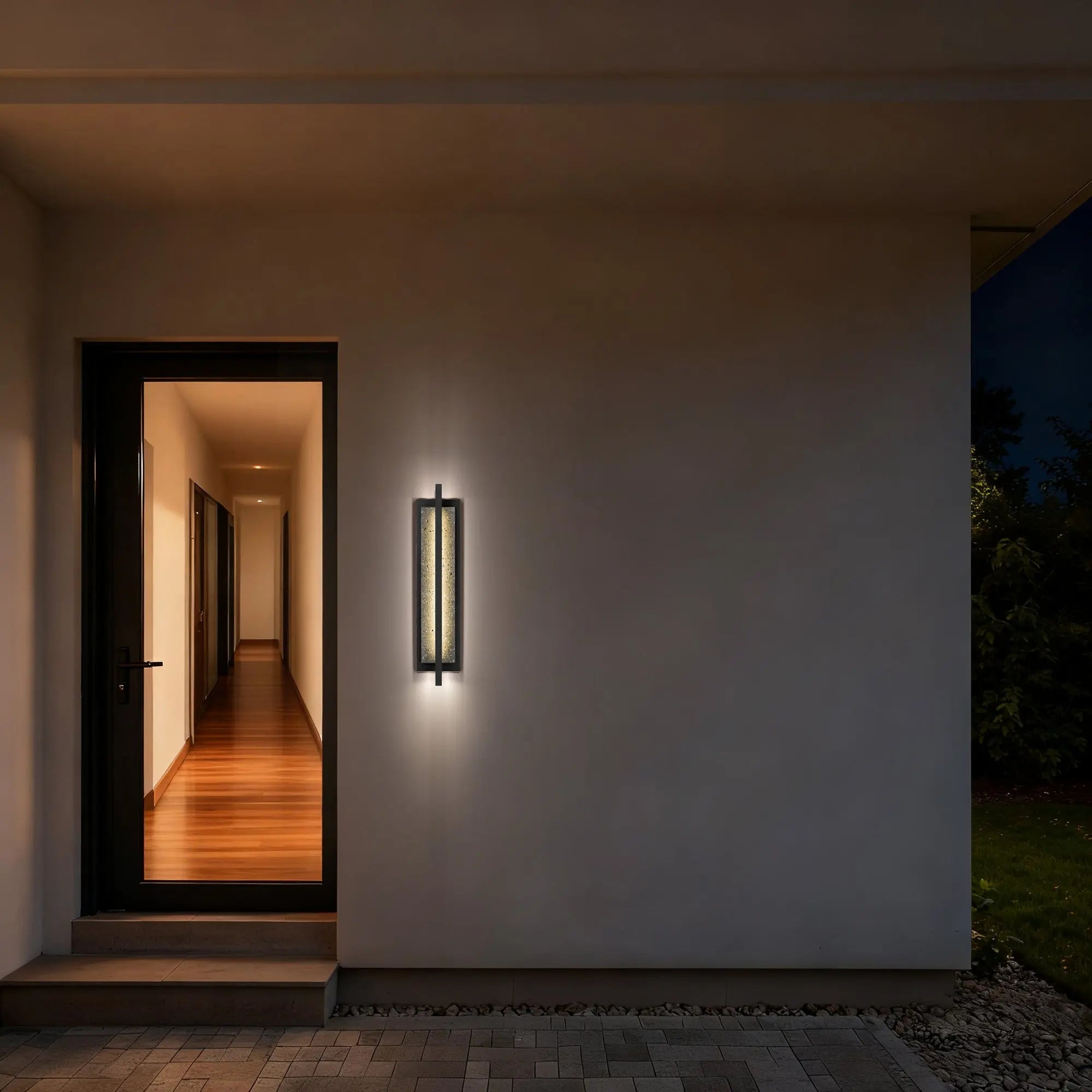 Black LED Dimmable Outdoor Hanging Light Homeroots Outdoor
