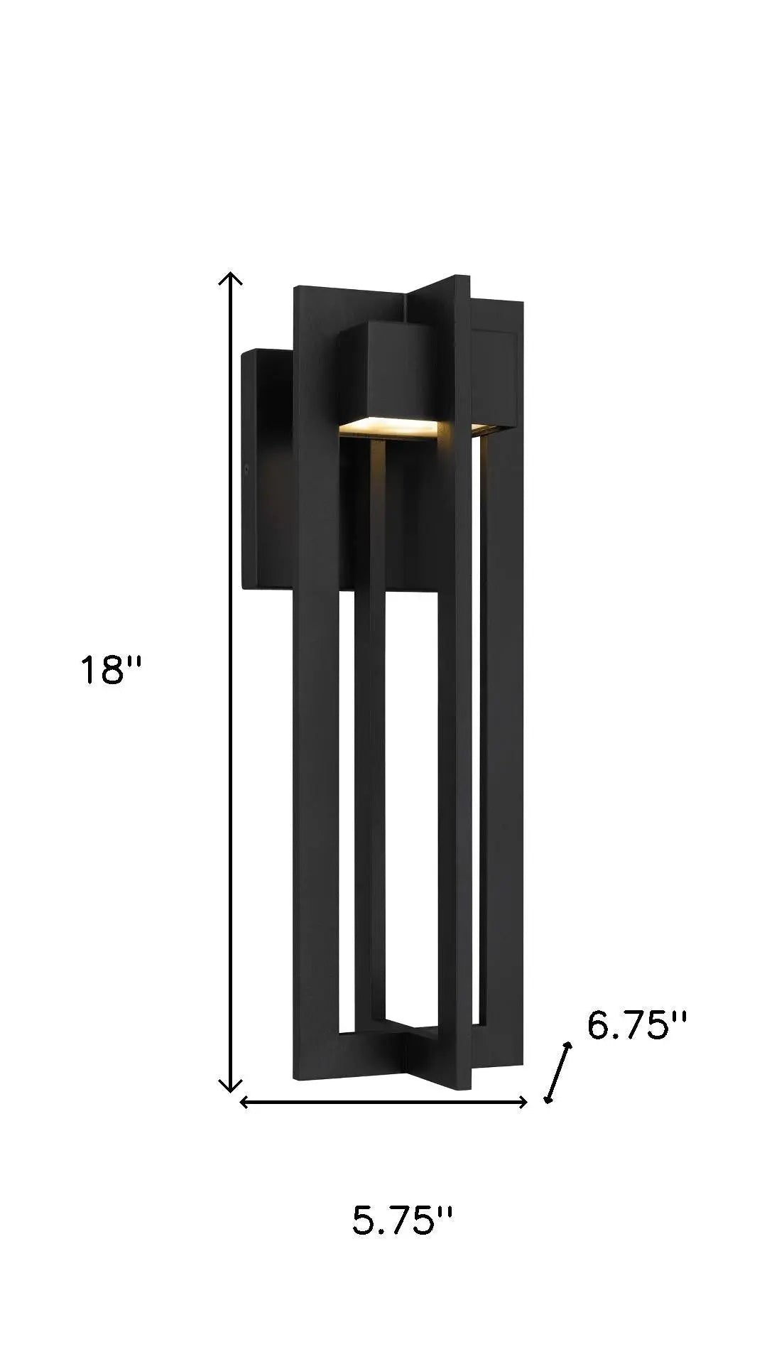 Black LED Dimmable Outdoor Hanging Light Homeroots Outdoor