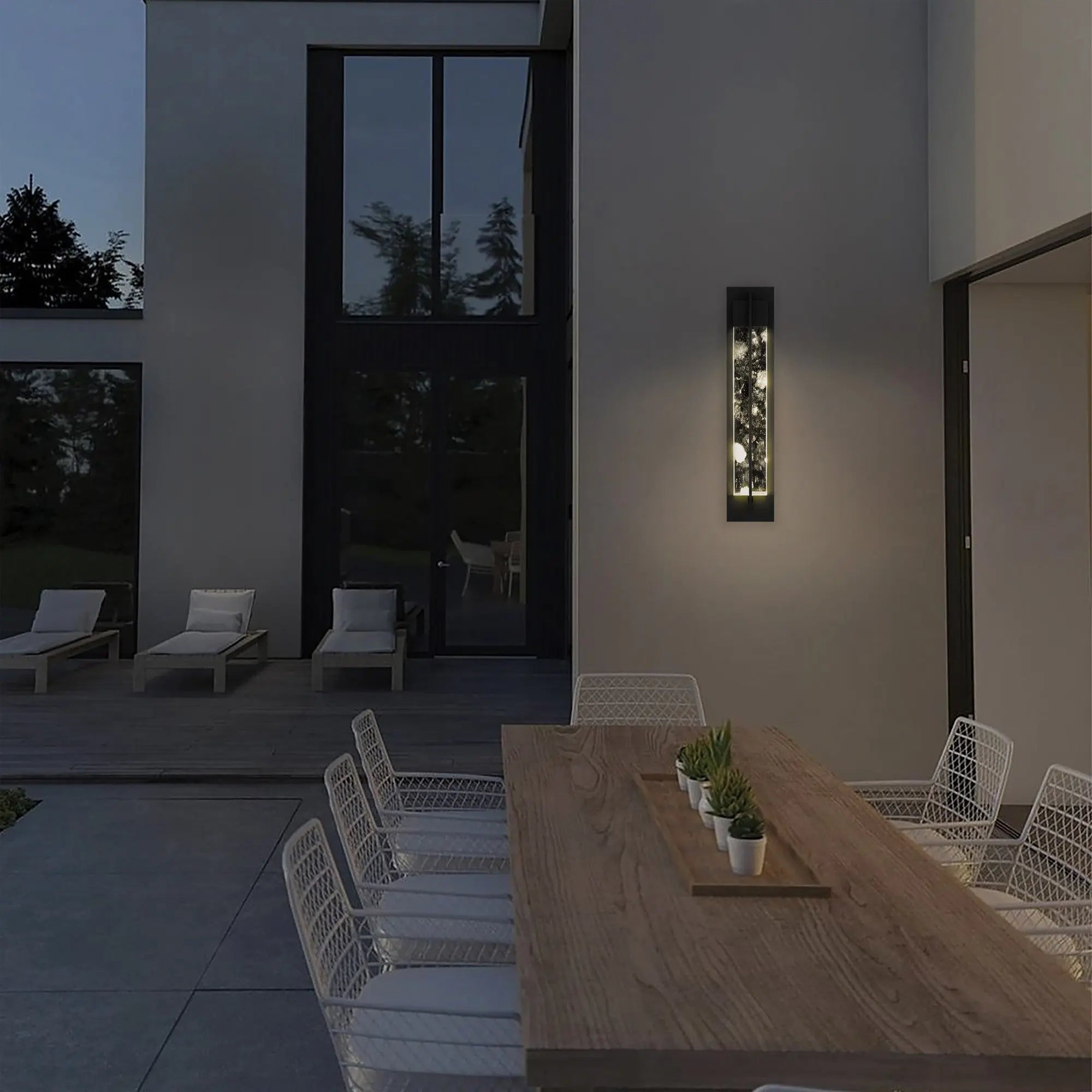 Black LED Dimmable Outdoor Hanging Light Homeroots Outdoor