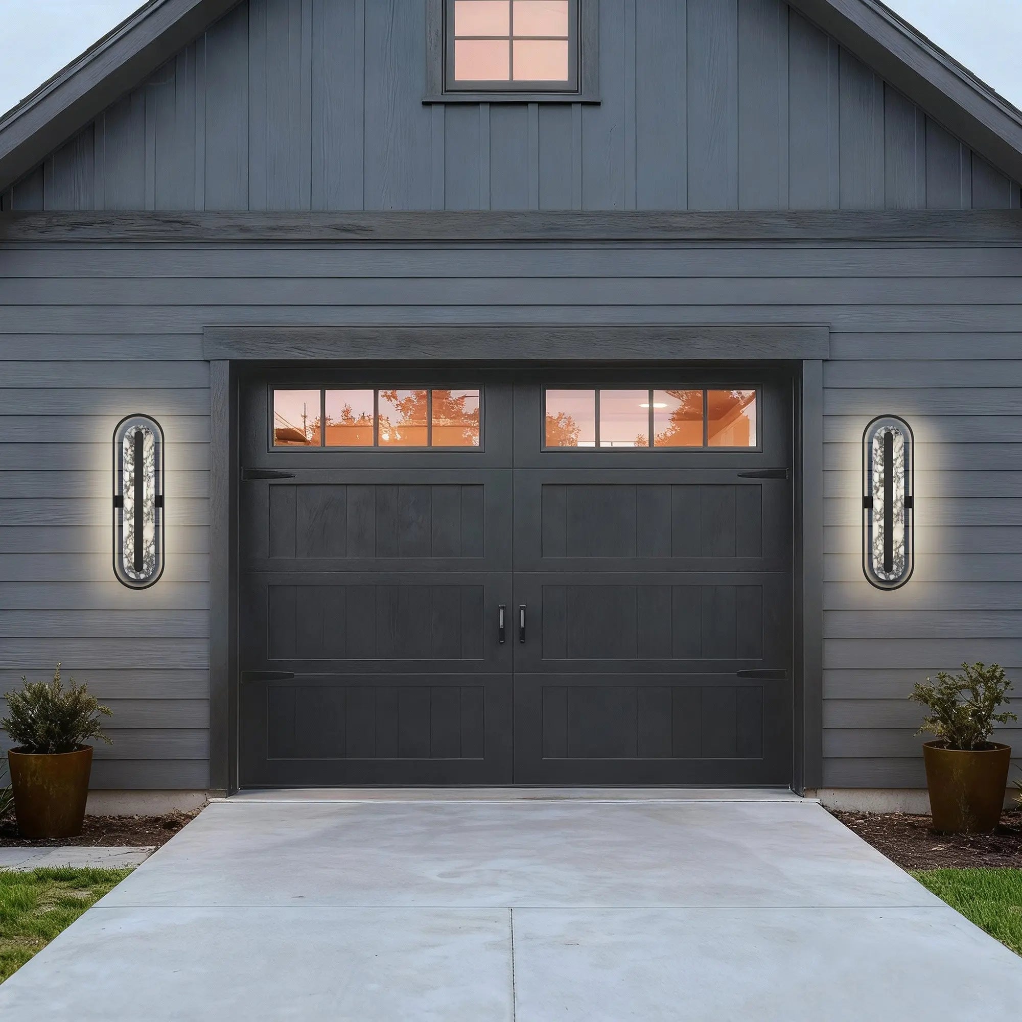 Black LED Dimmable Outdoor Hanging Light Homeroots Outdoor