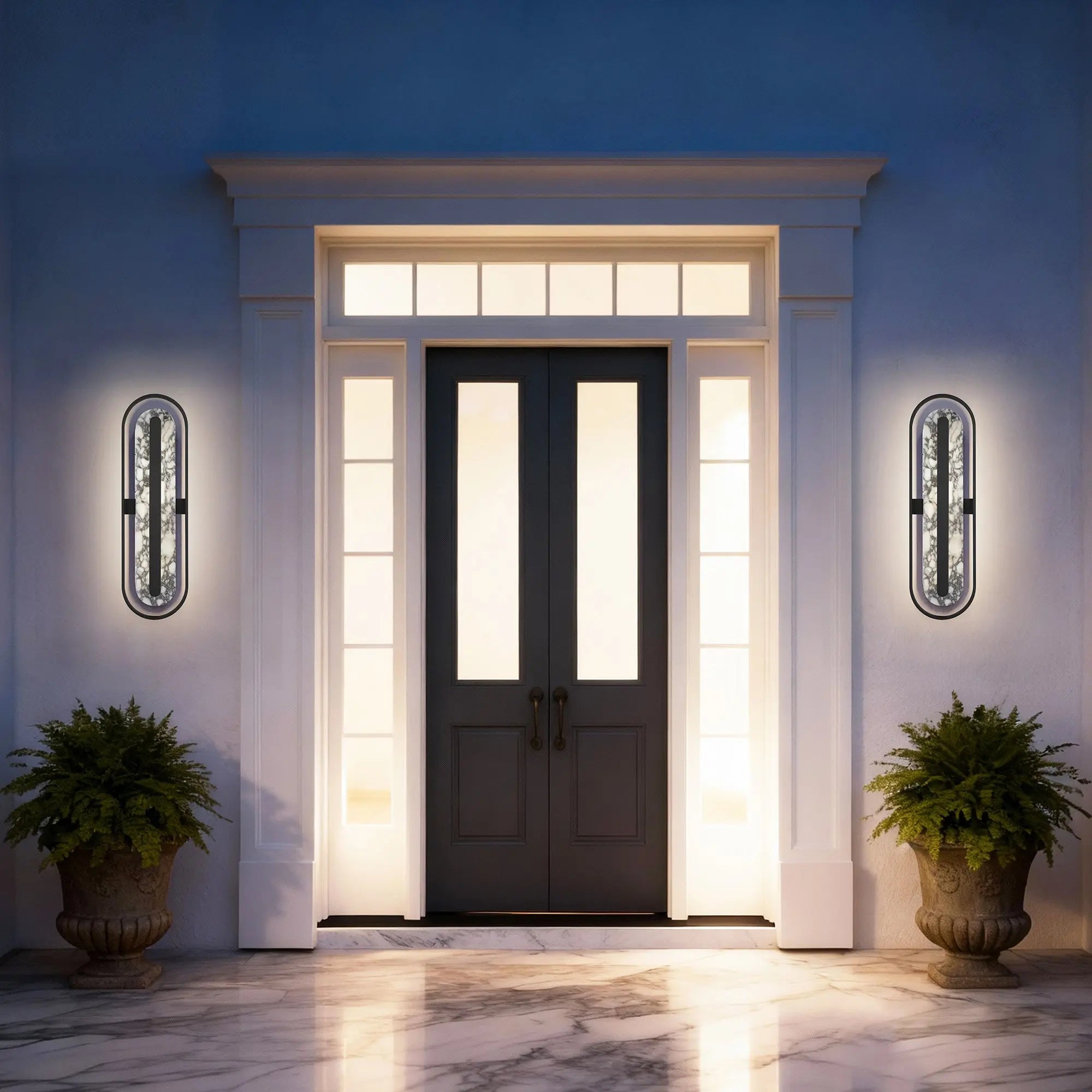 Black LED Dimmable Outdoor Hanging Light Homeroots Outdoor