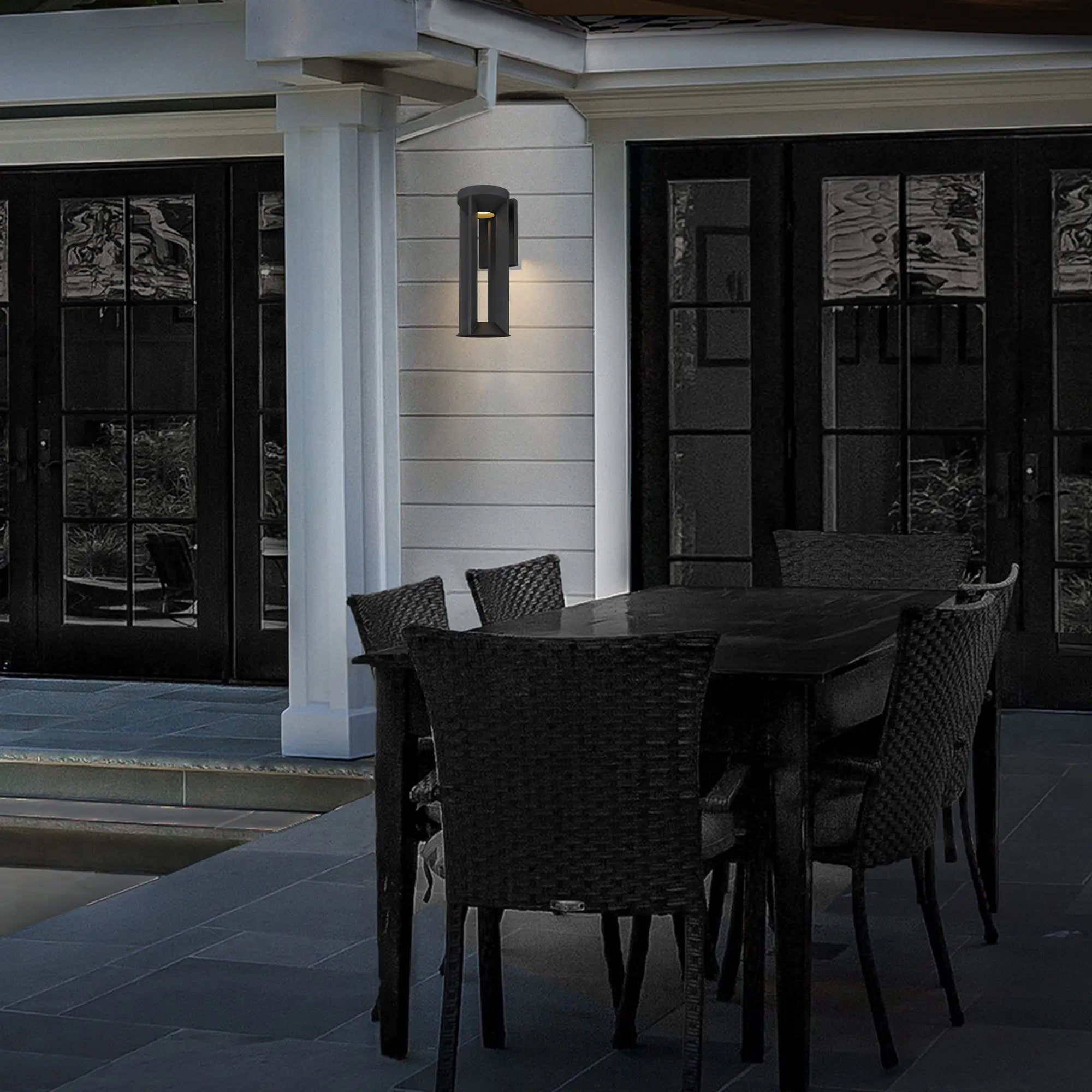 Black LED Dimmable Outdoor Hanging Light Homeroots Outdoor