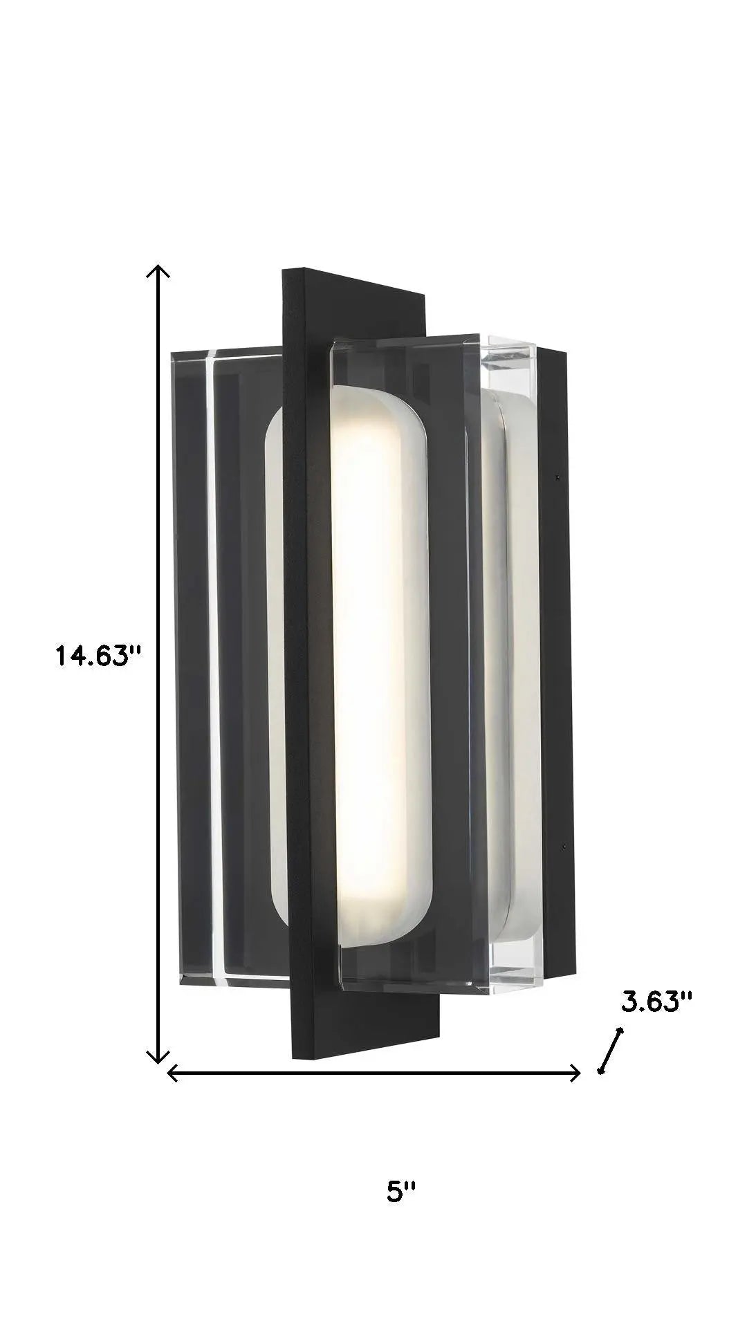 Black LED Dimmable Outdoor Hanging Light Homeroots Outdoor