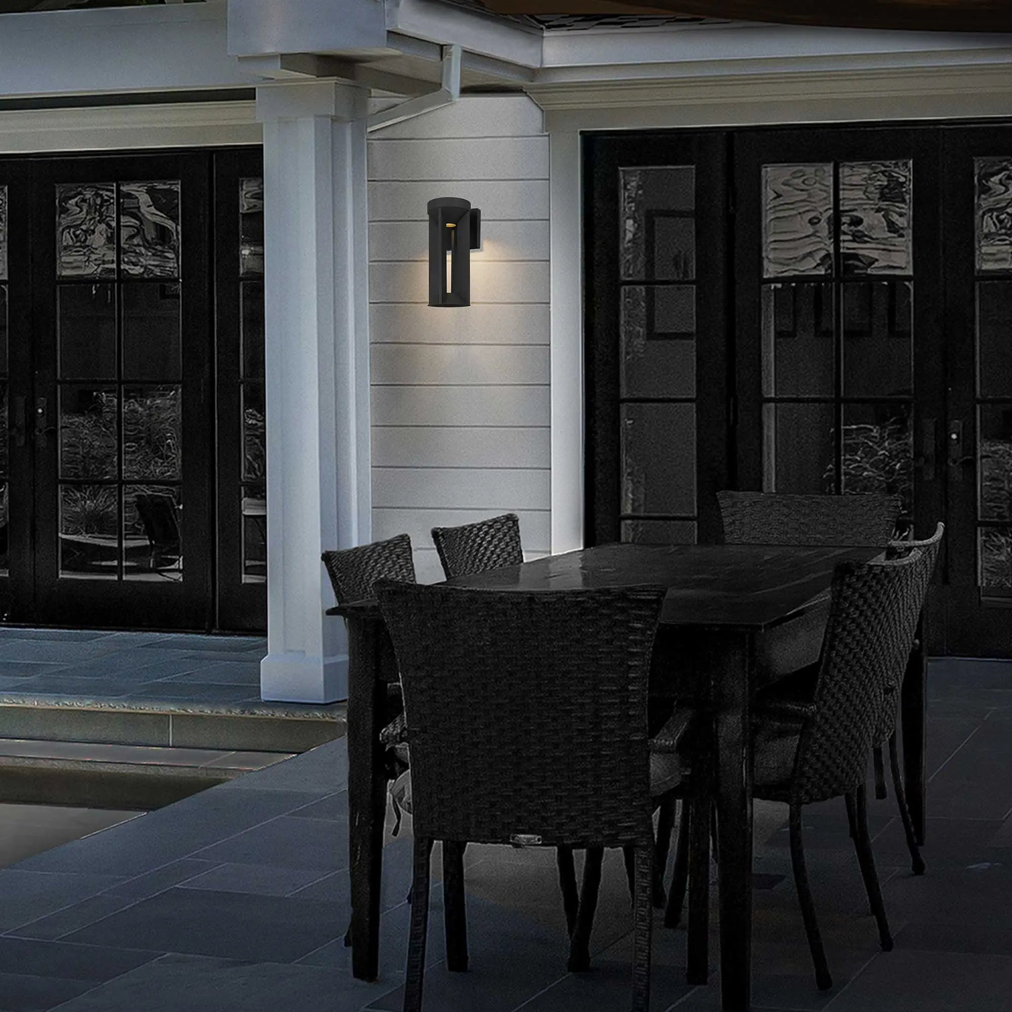 Black LED Dimmable Outdoor Hanging Light Homeroots Outdoor
