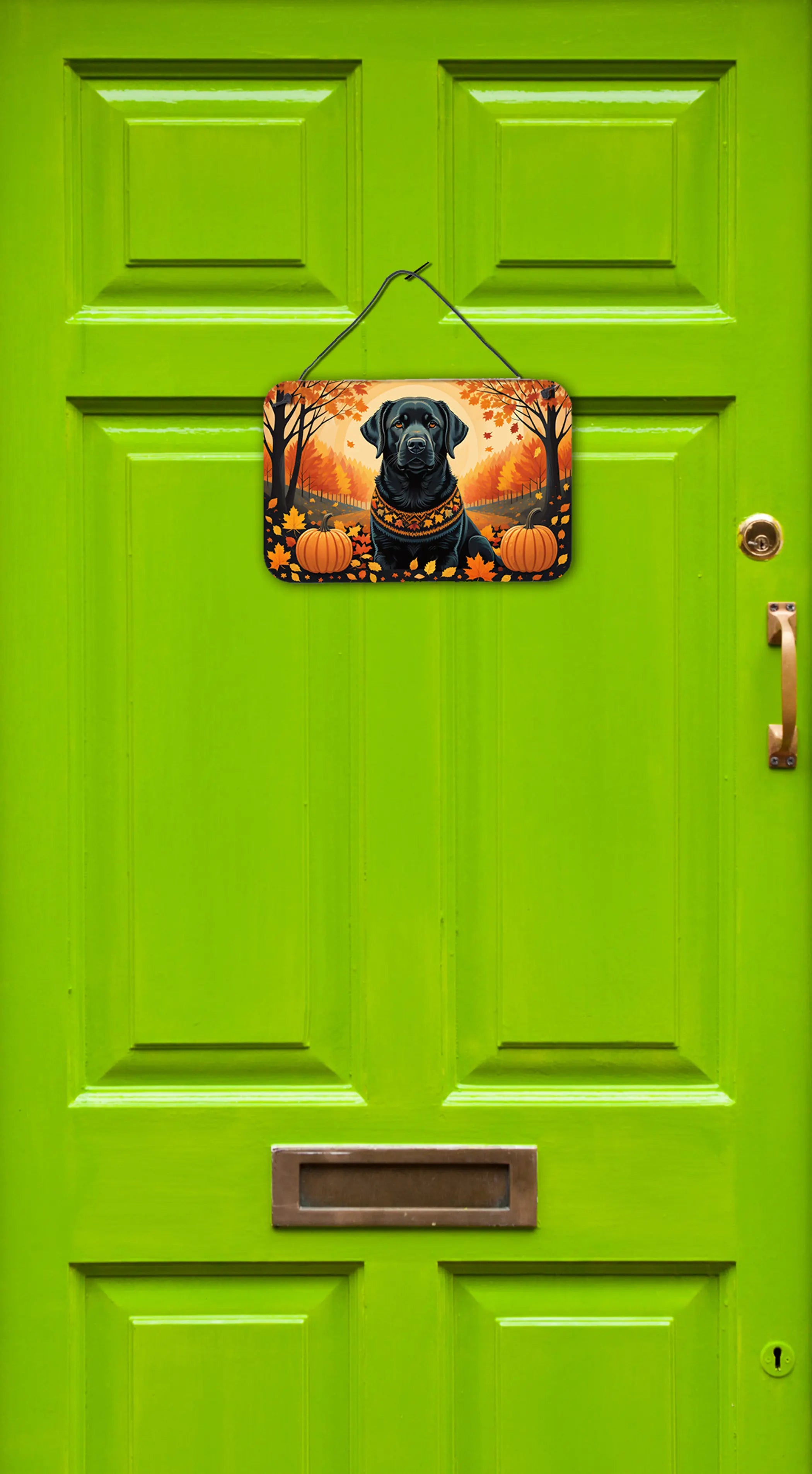 Black Labrador Retriever Fall Wall or Door Hanging Prints Caroline's Treasures