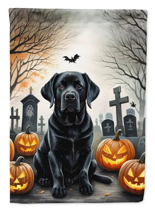 Black Labrador Retriever Spooky Halloween Garden Flag Caroline's Treasures