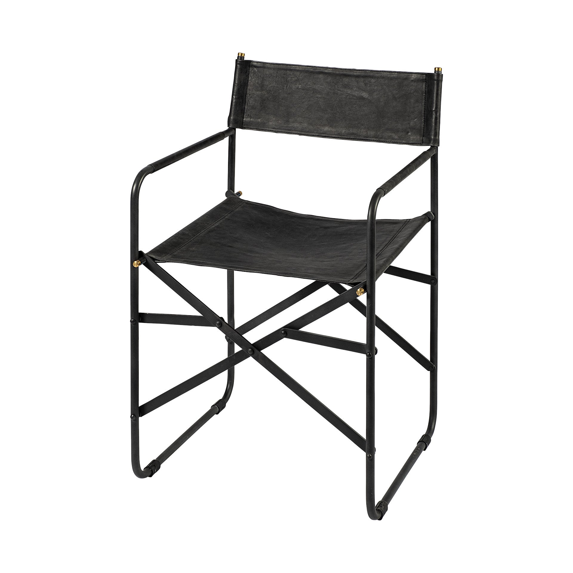 Black Leather Open Back Dining Arm Chair - GreatEagleInc