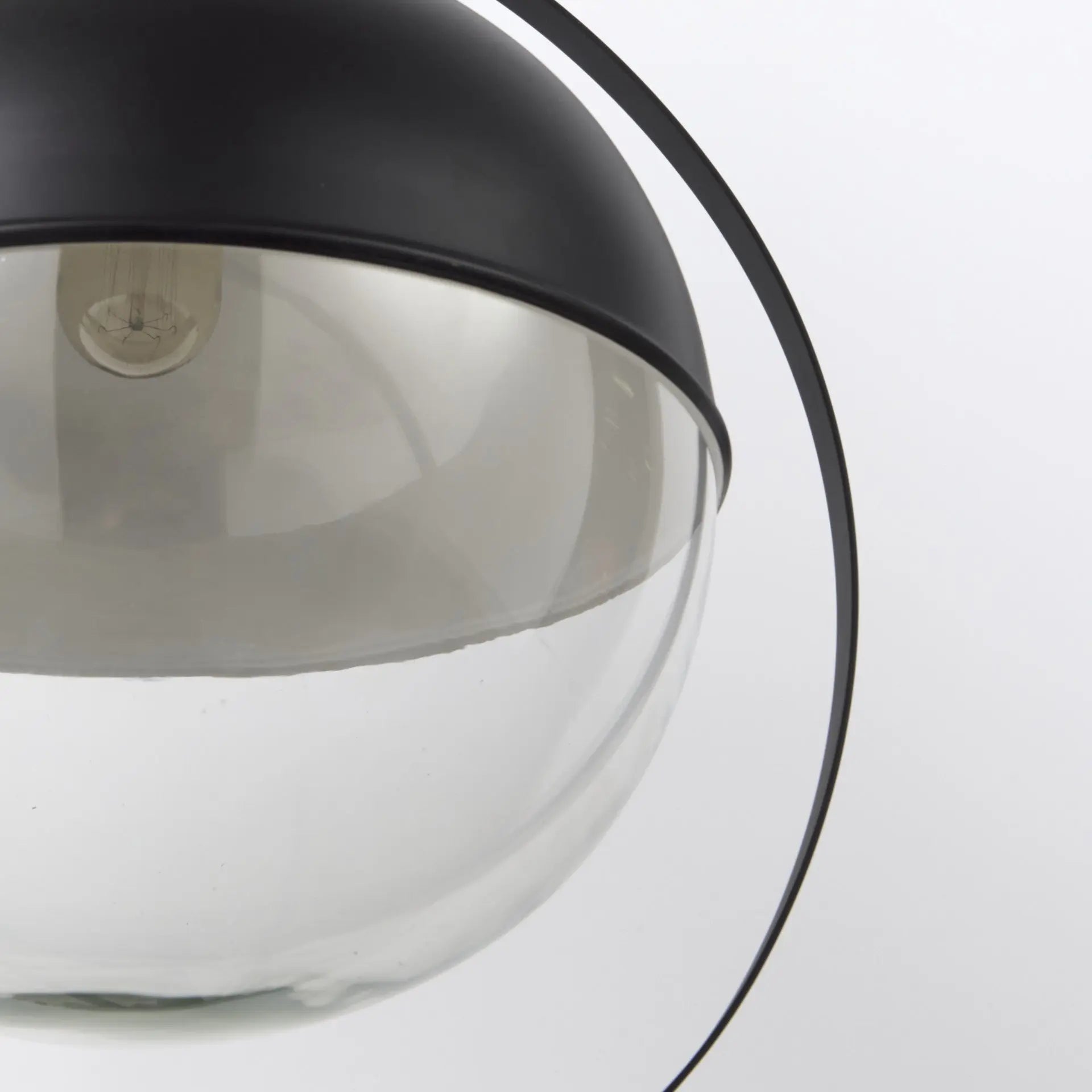 Black Metal Sphere Pendant Hanging Light Homeroots Lighting
