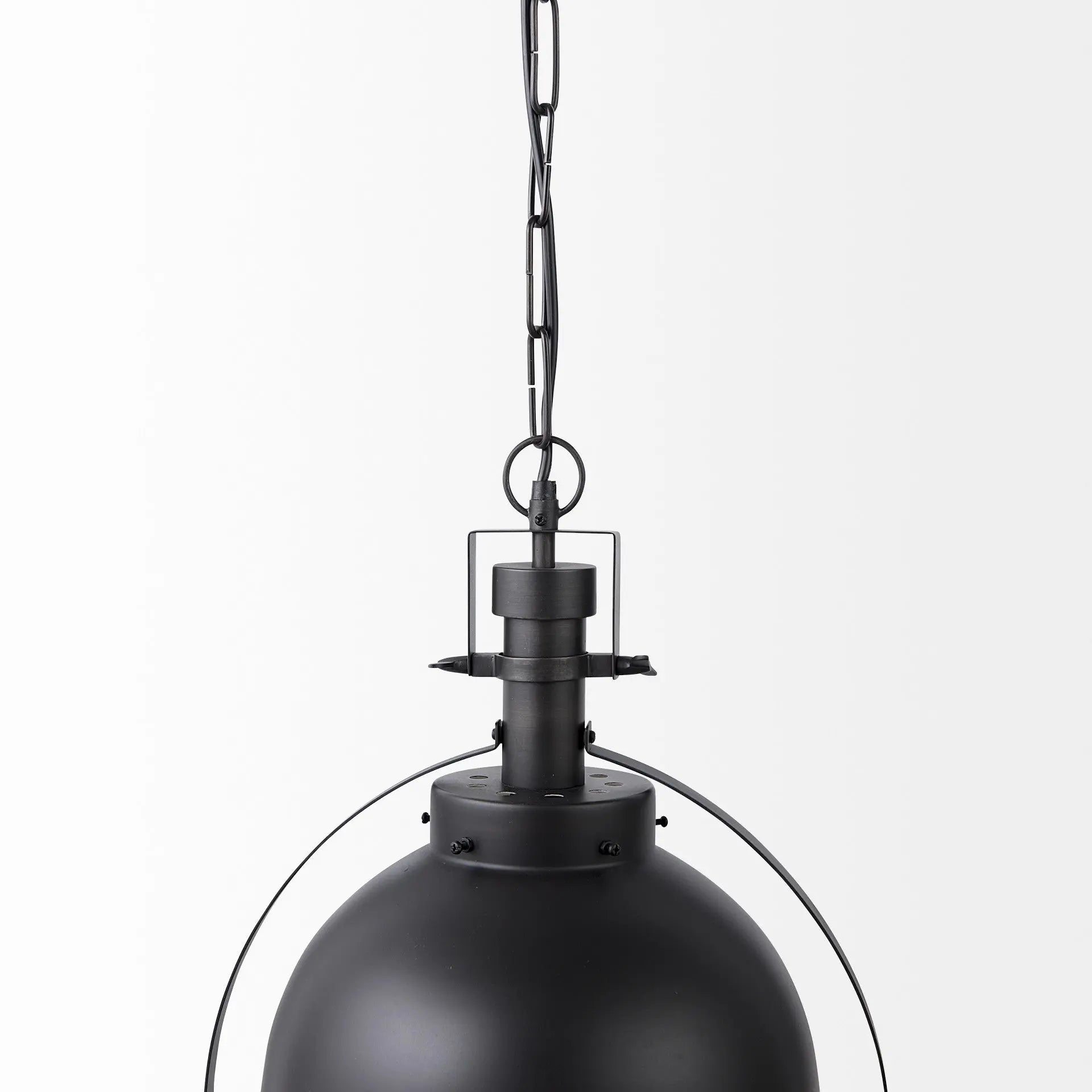 Black Metal Sphere Pendant Hanging Light Homeroots Lighting
