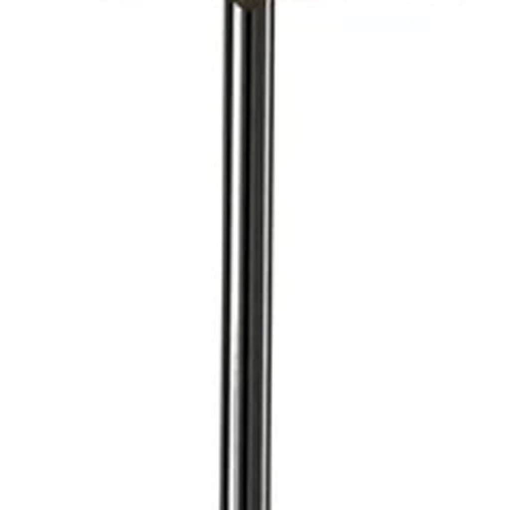 Black Nickel Finish Metal Tall White Shade Table Lamp - GreatEagleInc