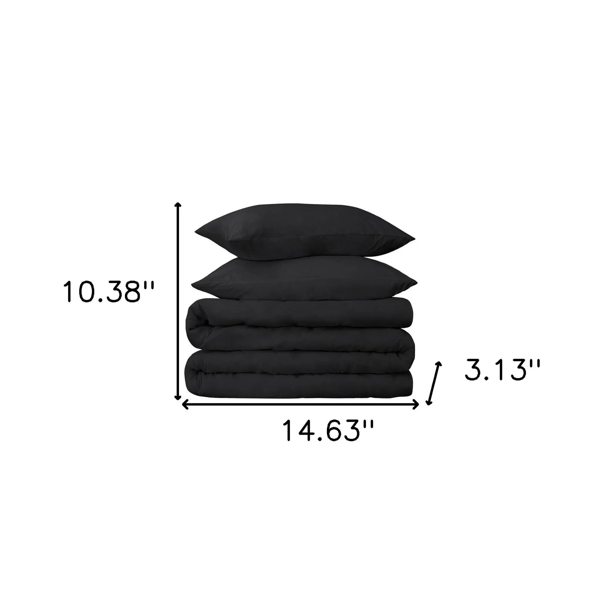 Black Queen Cotton Blend 650 Thread Count Washable Duvet Cover Set Homeroots Bed & Bath