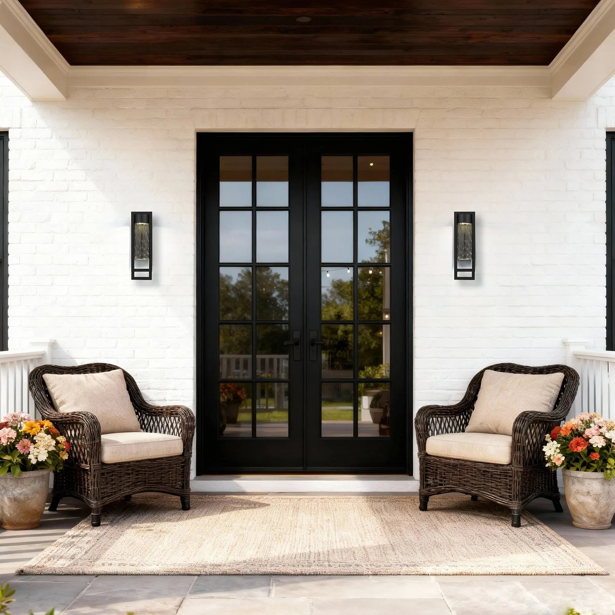 Black Seeded LED Dimmable Outdoor Hanging Light Homeroots Outdoor