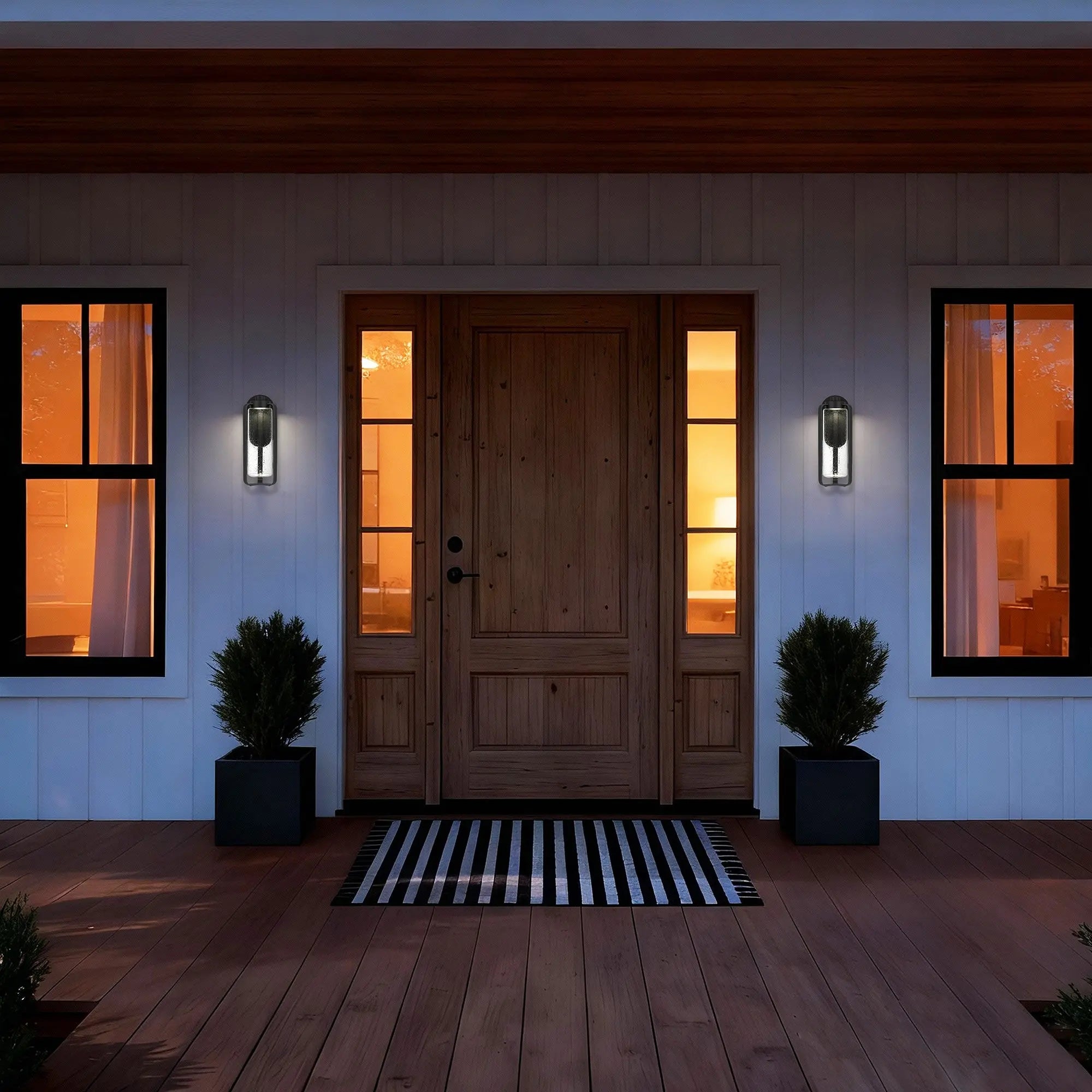 Black Seeded LED Dimmable Outdoor Hanging Light Homeroots Outdoor