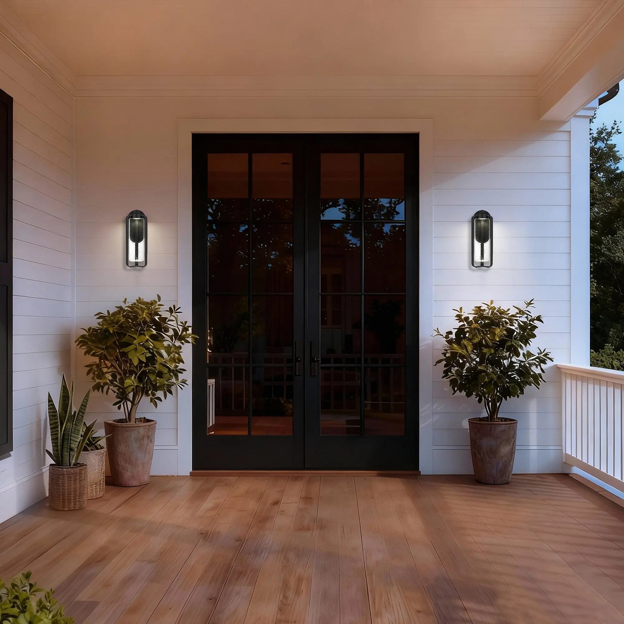 Black Seeded LED Dimmable Outdoor Hanging Light Homeroots Outdoor