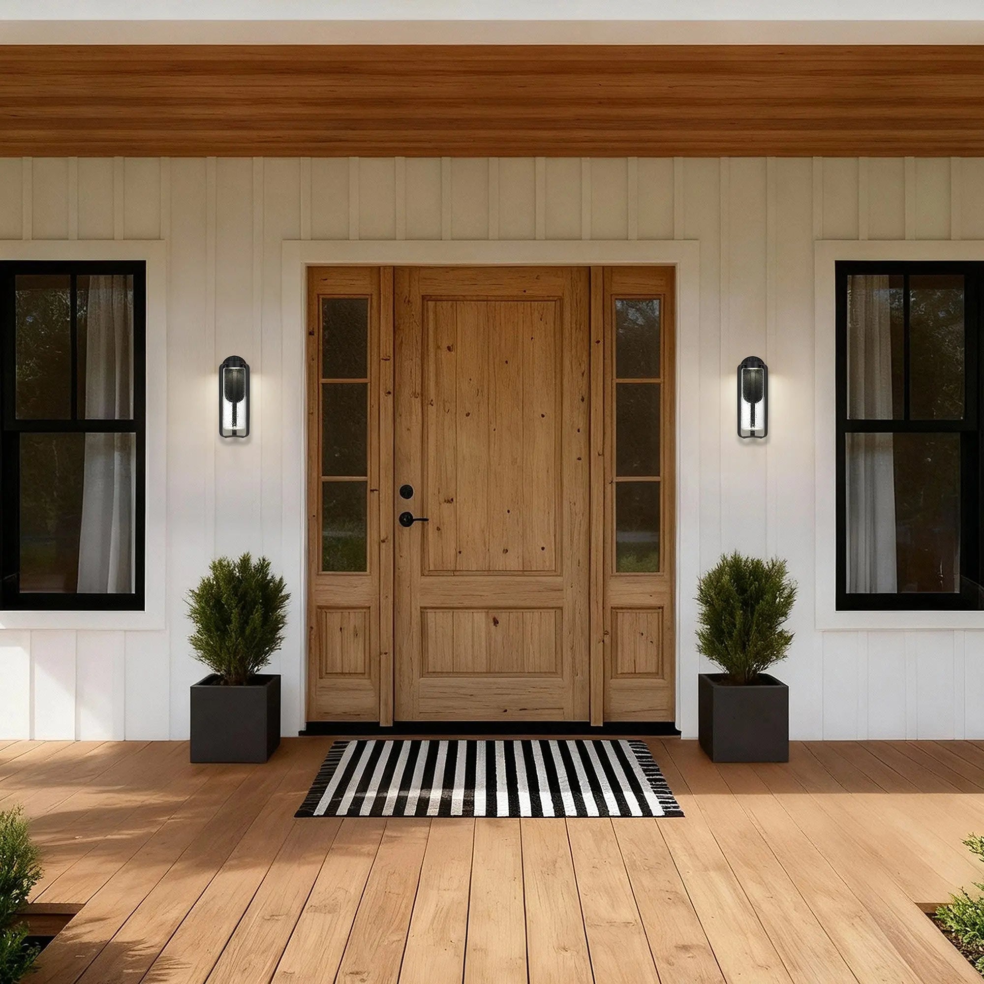 Black Seeded LED Dimmable Outdoor Hanging Light Homeroots Outdoor