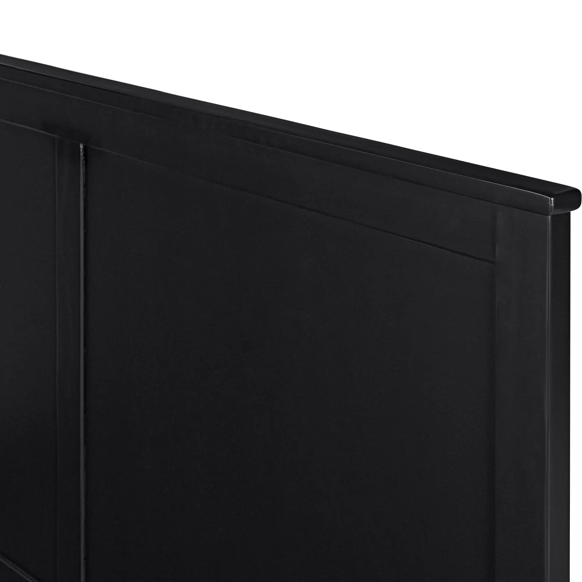 Black Solid Wood Queen Bed Frame Homeroots Bed & Bath