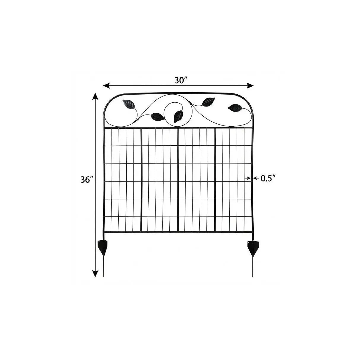 Black Steel Garden Stake Homeroots Outdoor