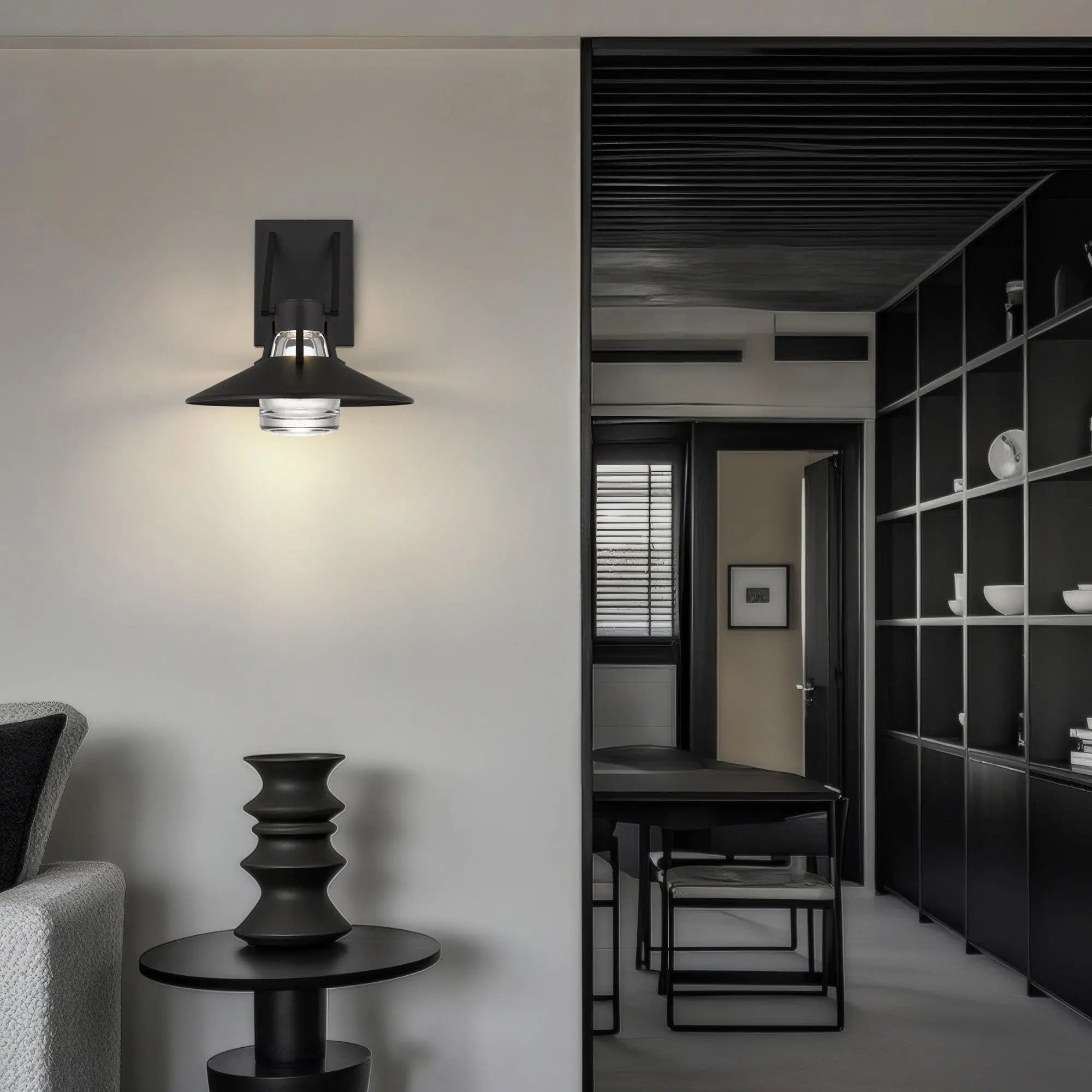 Black Transparent LED Dimmable Outdoor Hanging Light Homeroots Outdoor