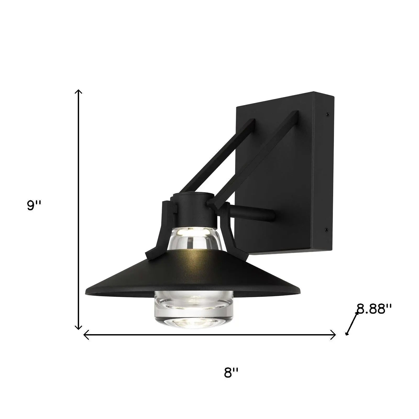 Black Transparent LED Dimmable Outdoor Hanging Light Homeroots Outdoor