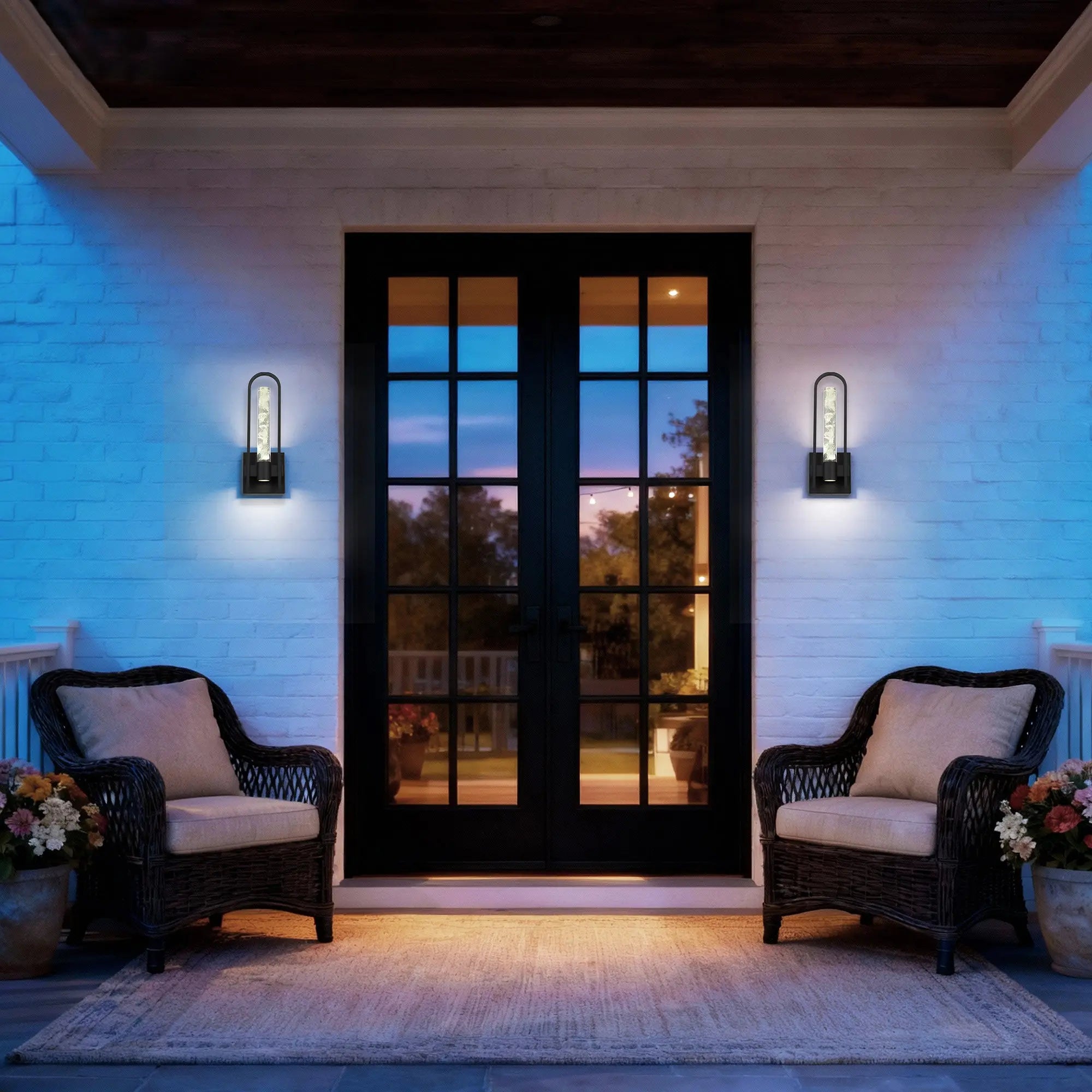 Black Transparent LED Dimmable Outdoor Hanging Light Homeroots Outdoor