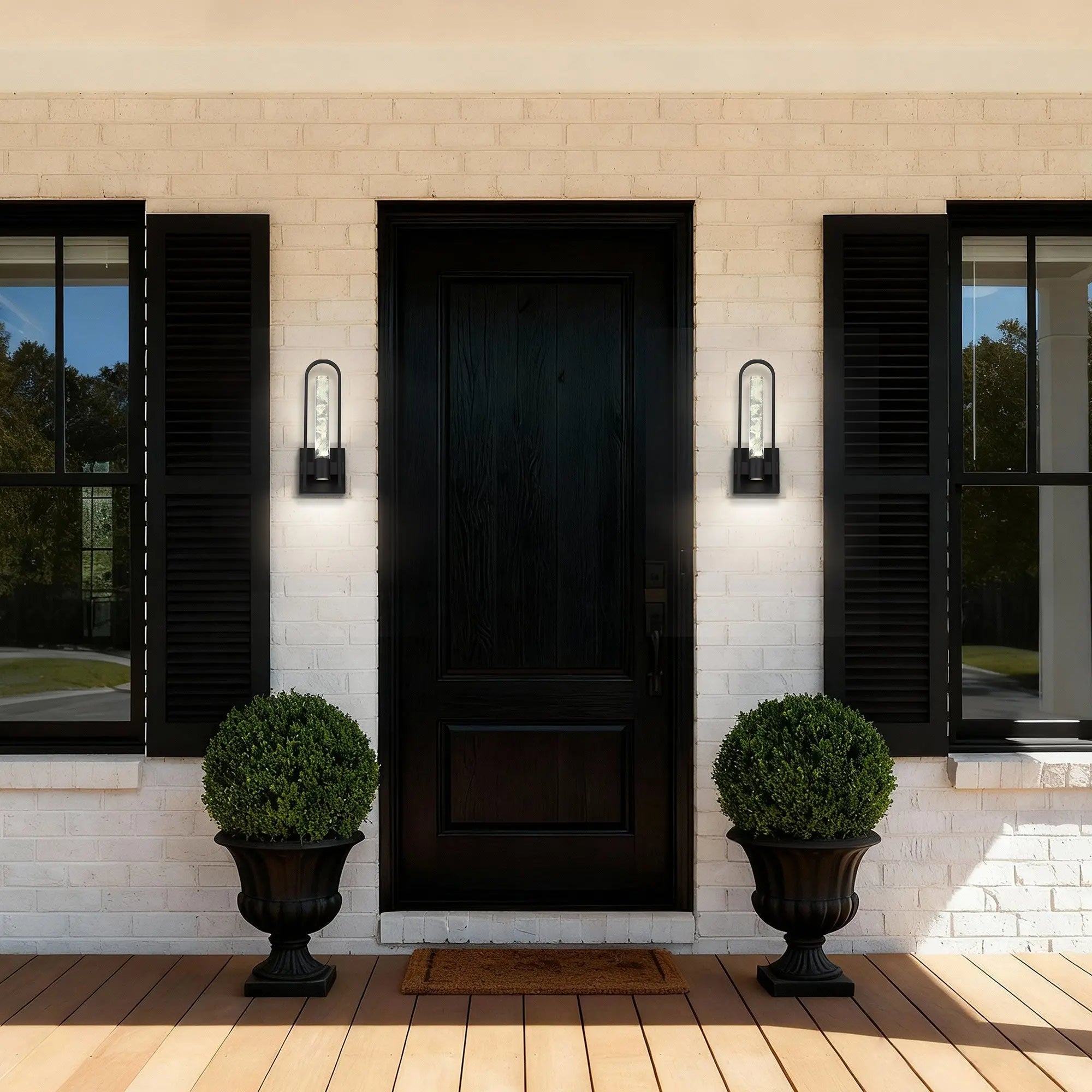 Black Transparent LED Dimmable Outdoor Hanging Light Homeroots Outdoor
